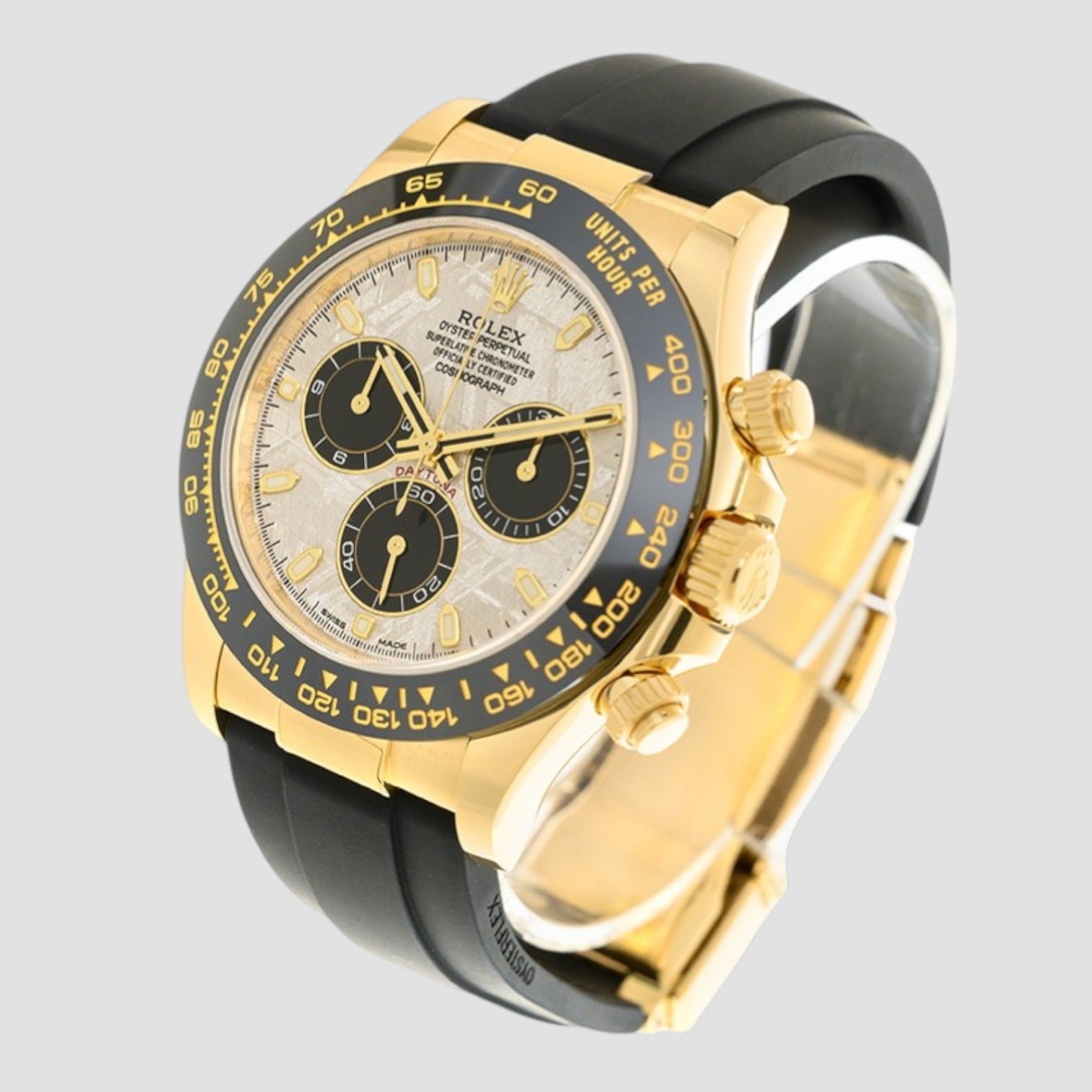 Cosmograph Daytona Silver colored/Rubber Ø40 mm