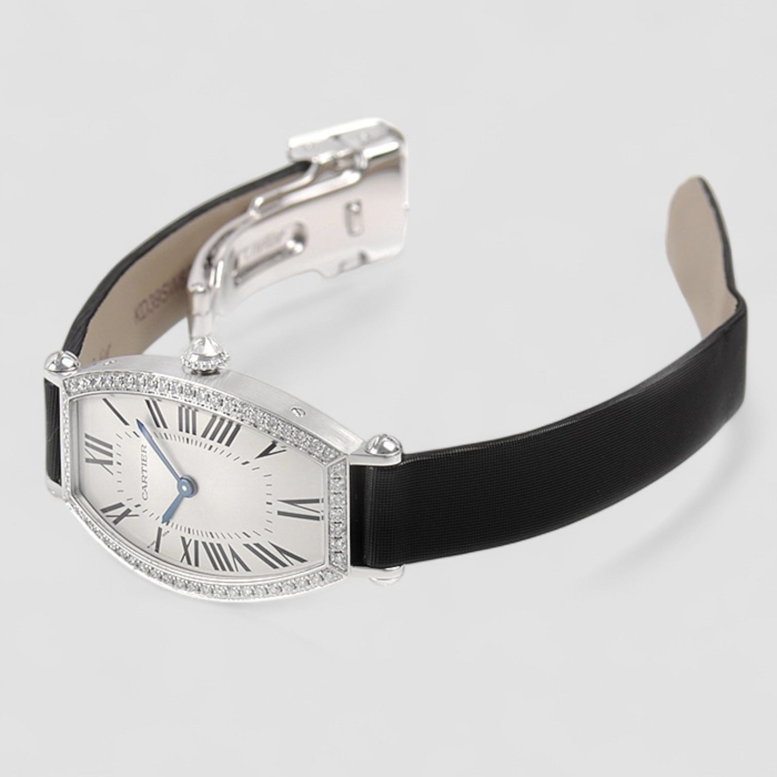 Tonneau White Gold Diamond Ladies Watch