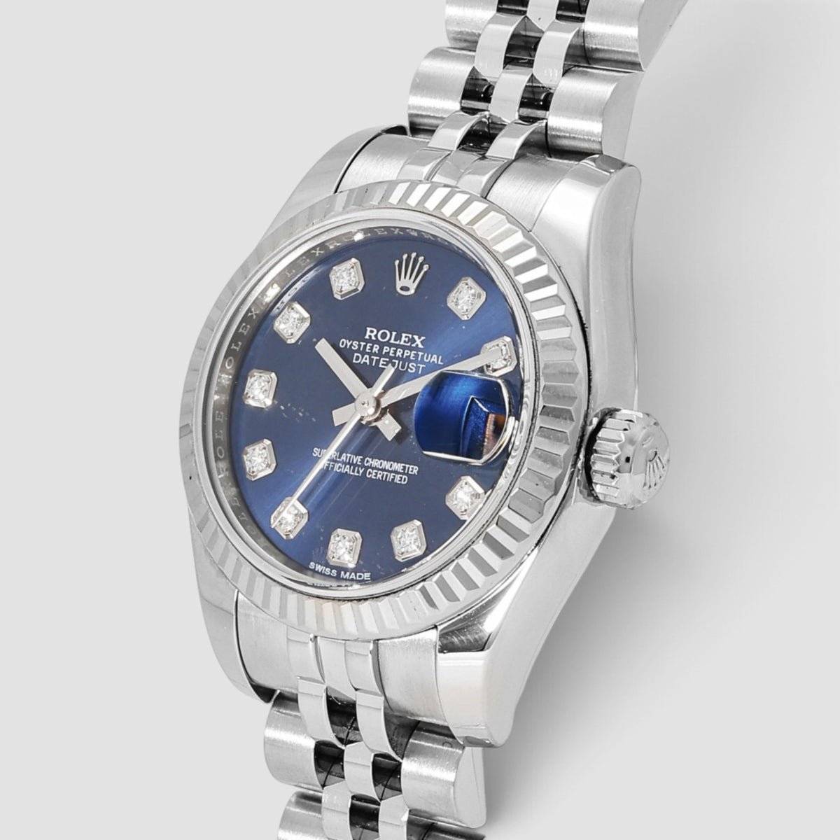 Lady-Datejust Blue Diamond Dial Jubilee