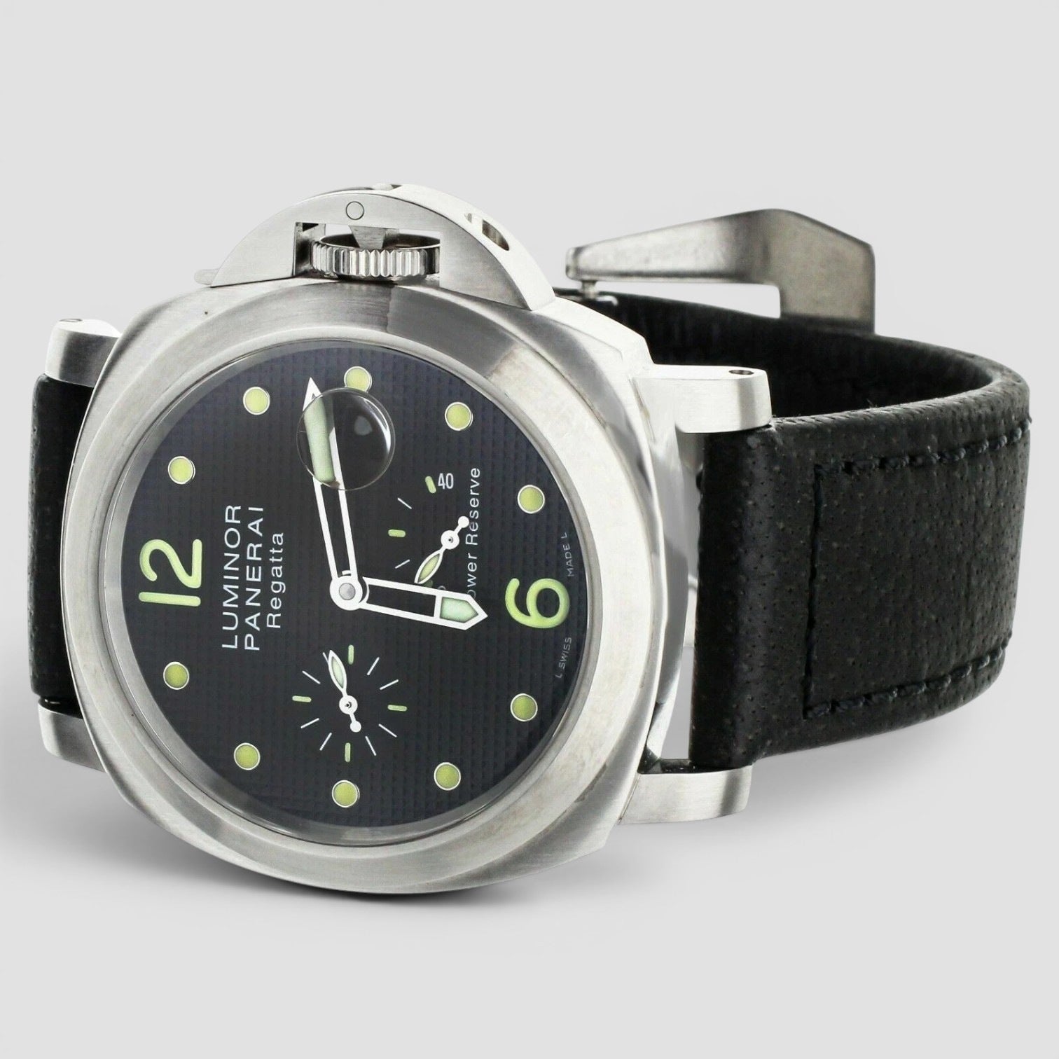 LUMINOR REGATTA CLASSIC YACHT CHALLENGE HOBNAIL BLACK DIAL 44MM
