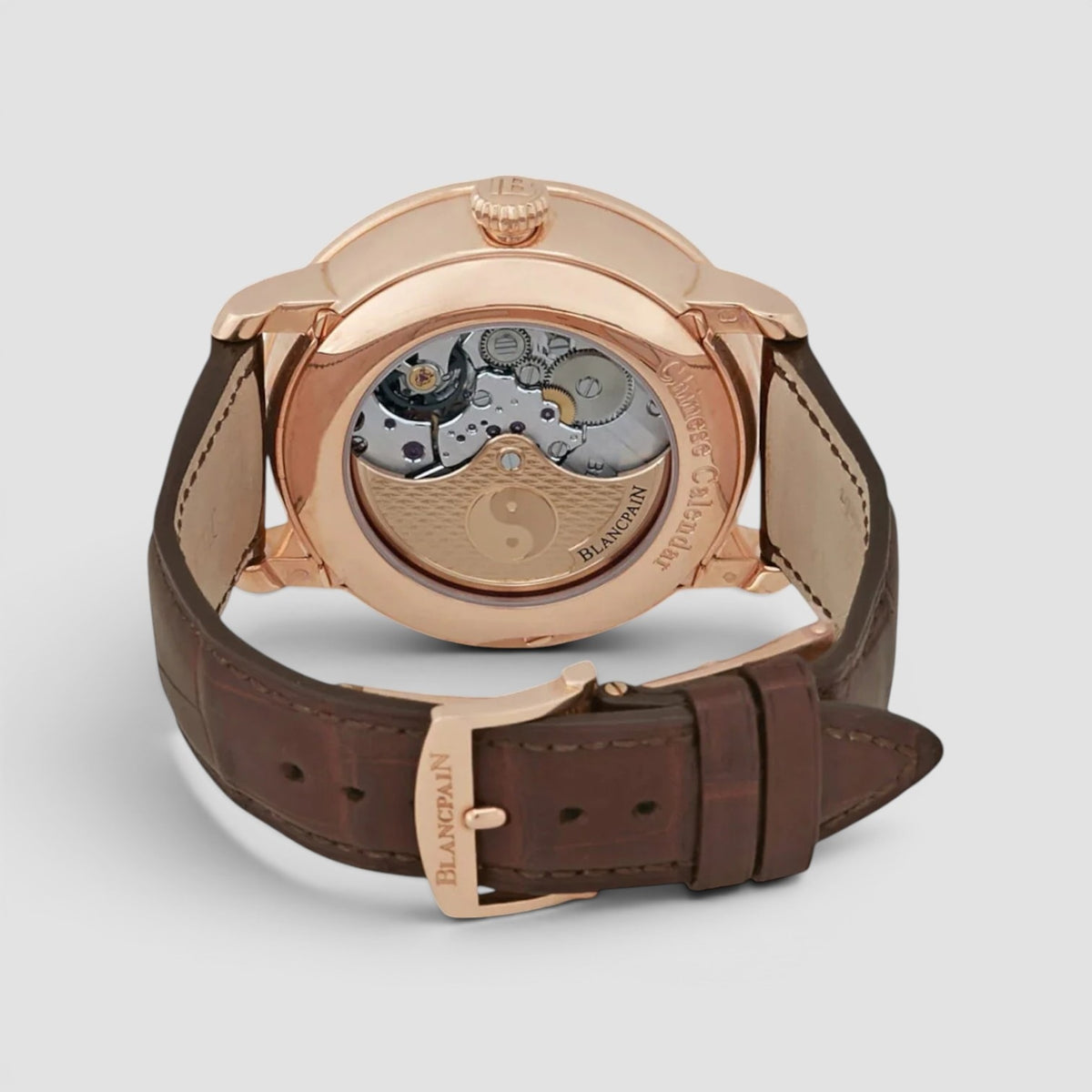 Villeret Traditional Chinese Calendar 45mm Rose Gold White Enamel Dial