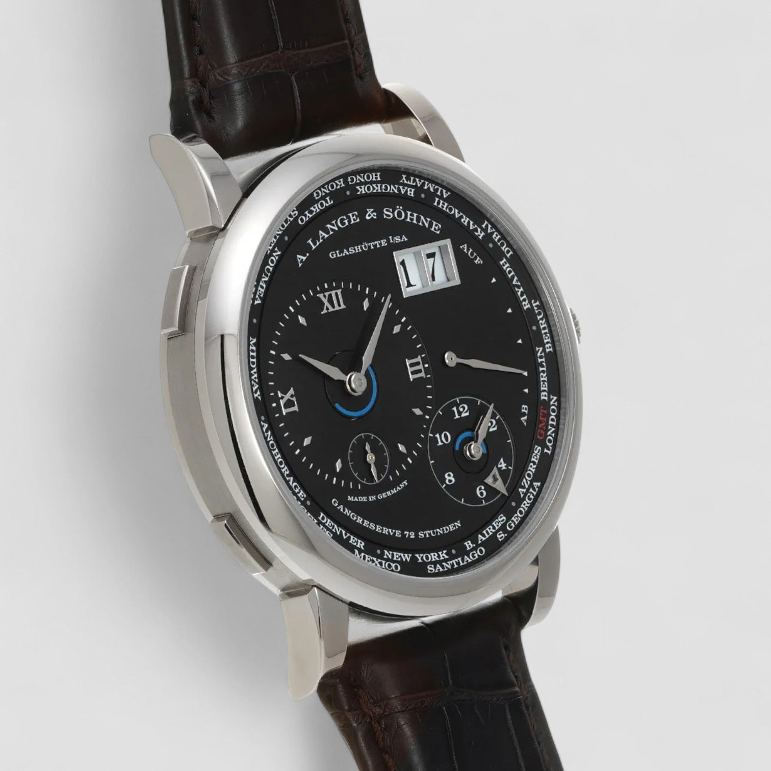 Lange 1 Time Zone 18K White Gold / Black Dial 2021