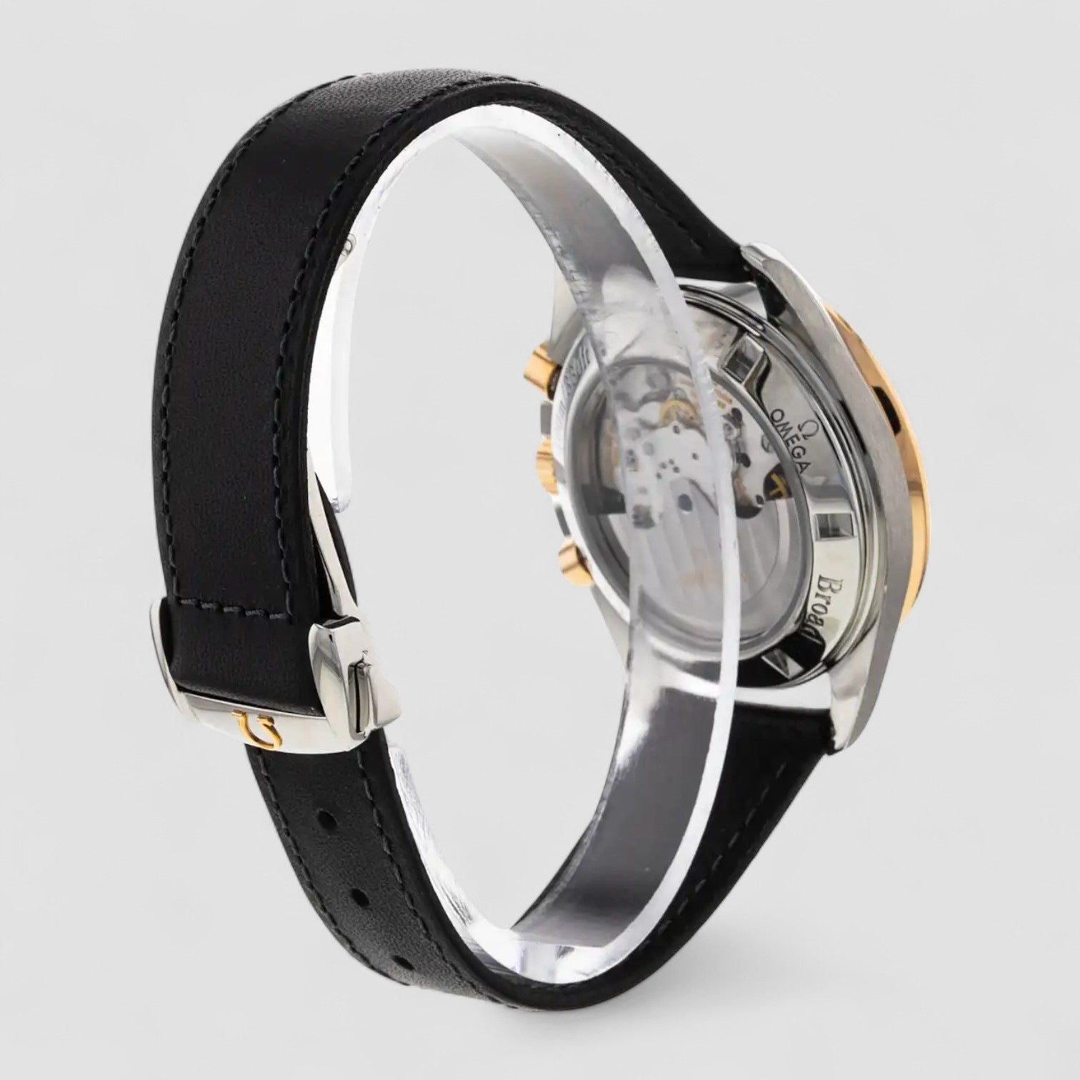 Speedmaster Broad Arrow Brown Dial SS / 18K Rose Gold