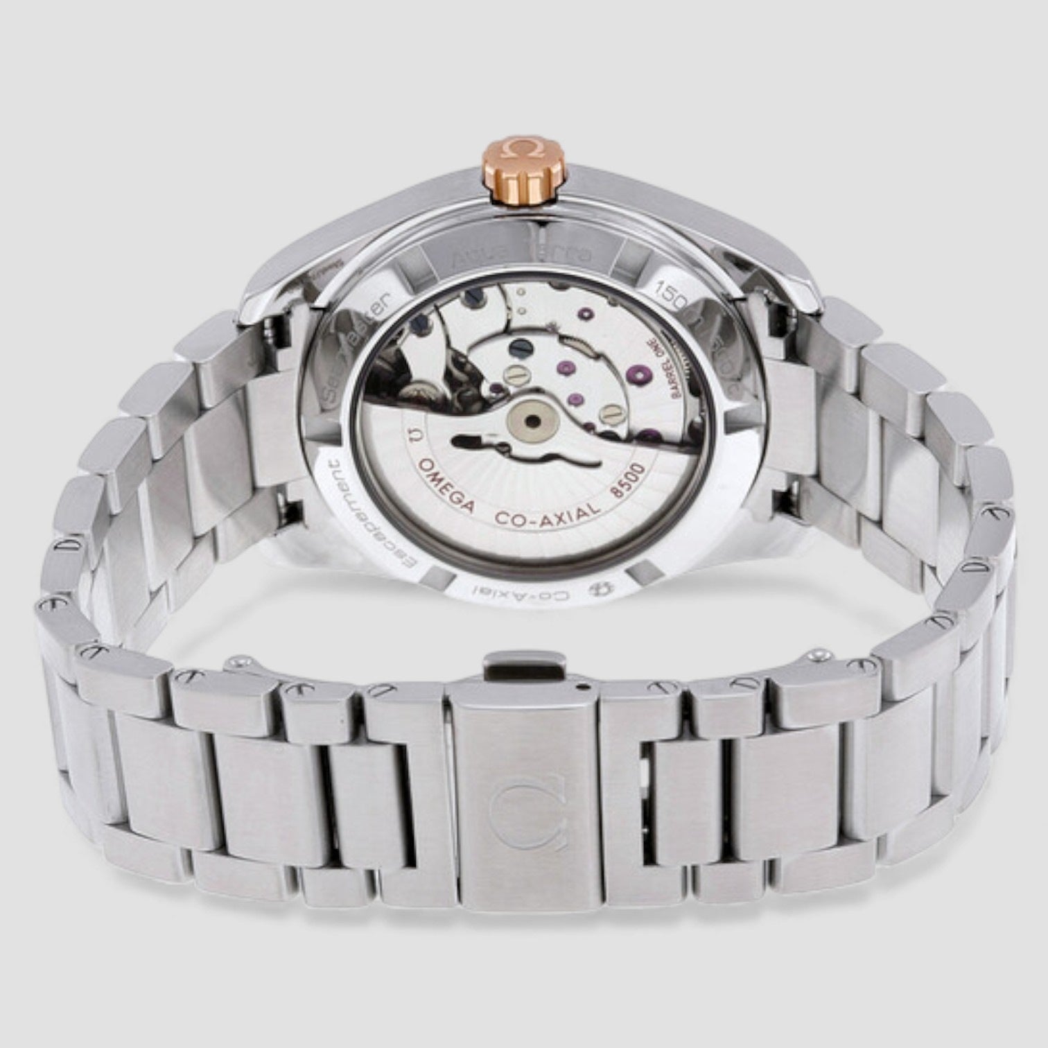 Seamaster Aqua Terra Automatic Diamond Black Dial 18kt Rose Gold Men's Watch