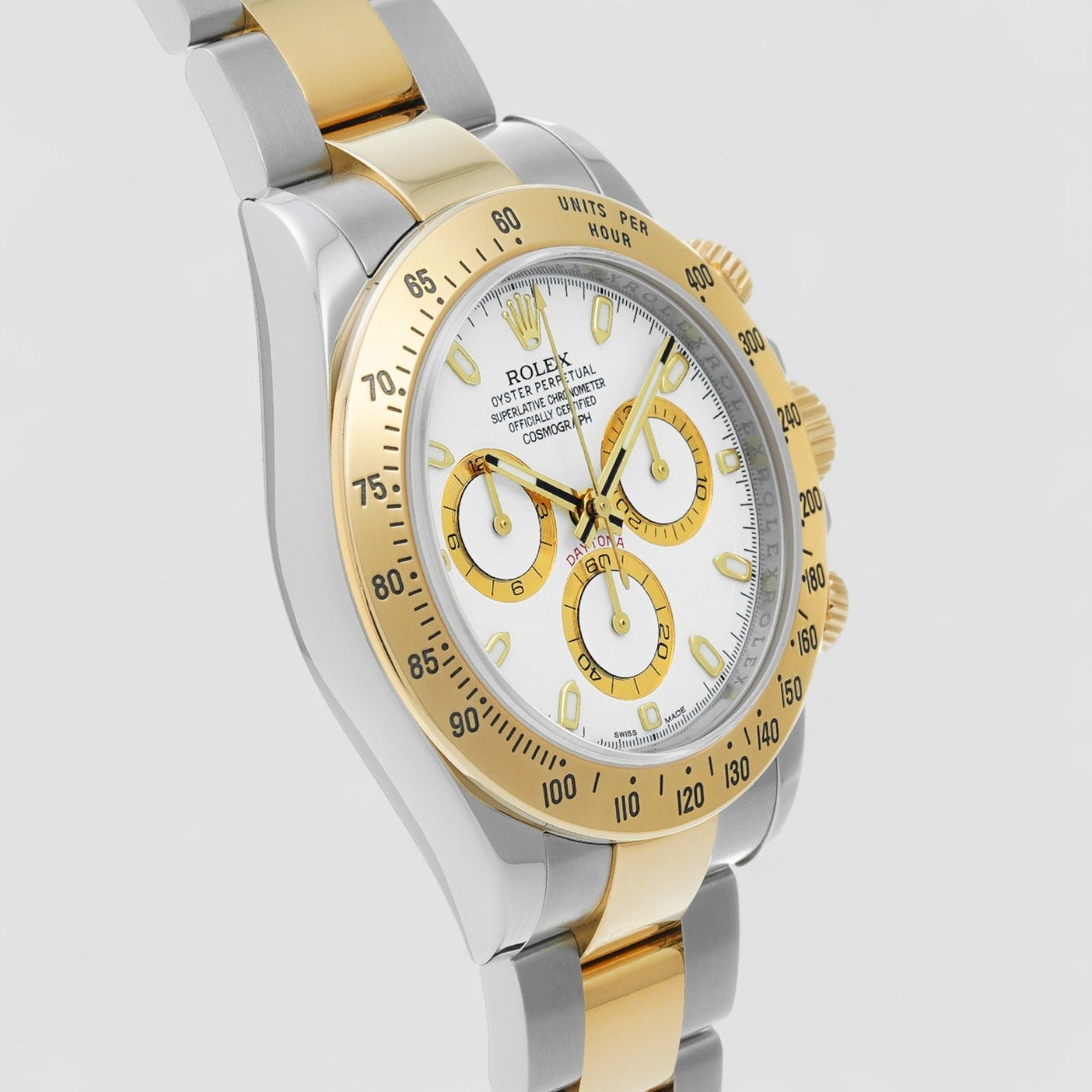 Daytona Stainless Steel & 18k Yellow Gold White Dial