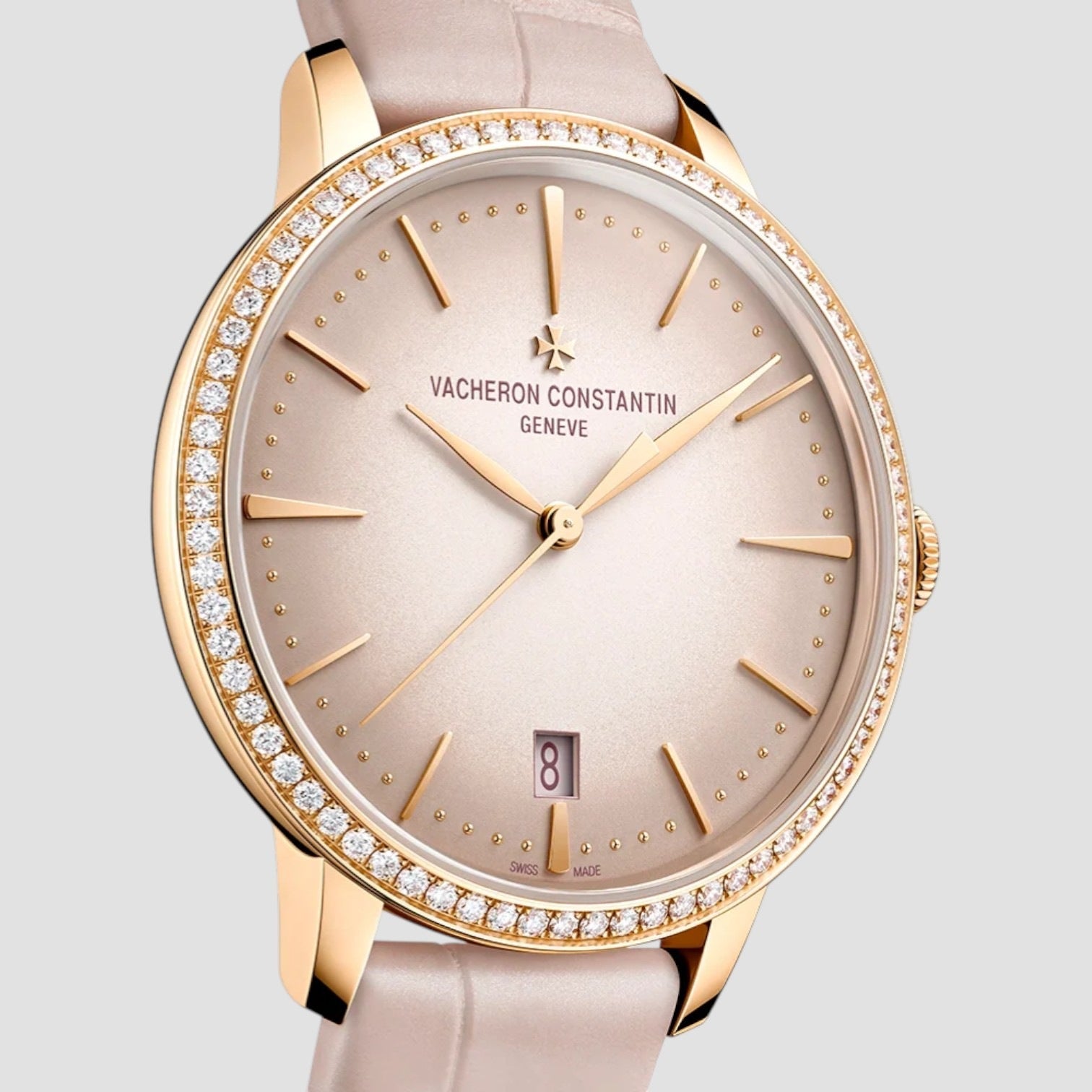 Patrimony Self-Winding 36.5mm 18ct Pink Gold Diamond