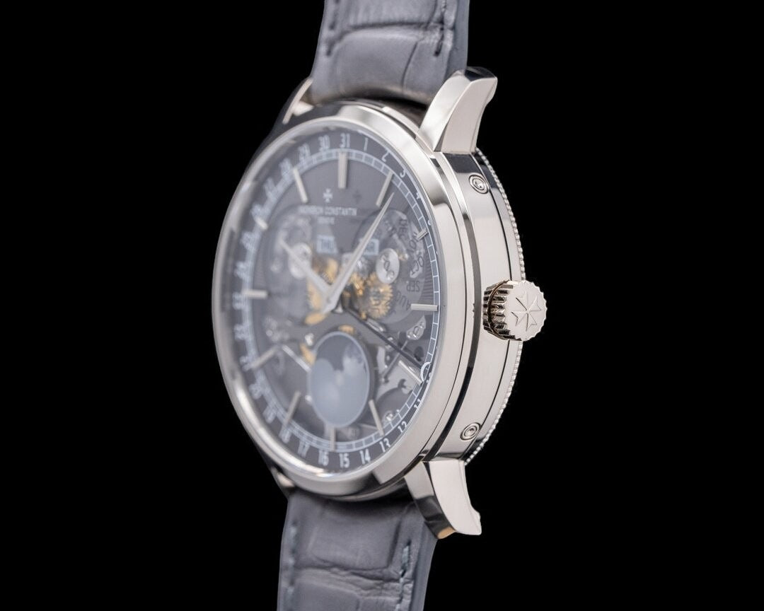 Traditionnelle Complete Calendar Openface 18K White Gold