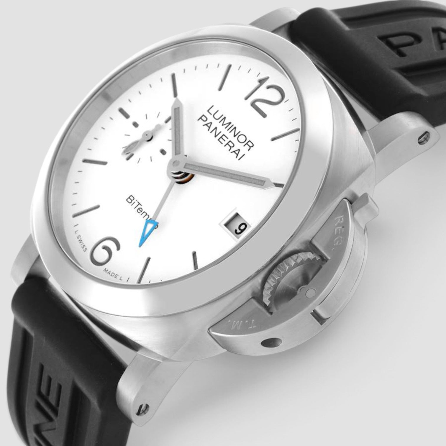 Luminor Quaranta BiTempo 40mm Steel White Dial