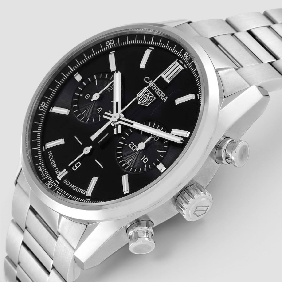 Heuer Carrera Calibre Heuer 02 Chronograph Black Dial