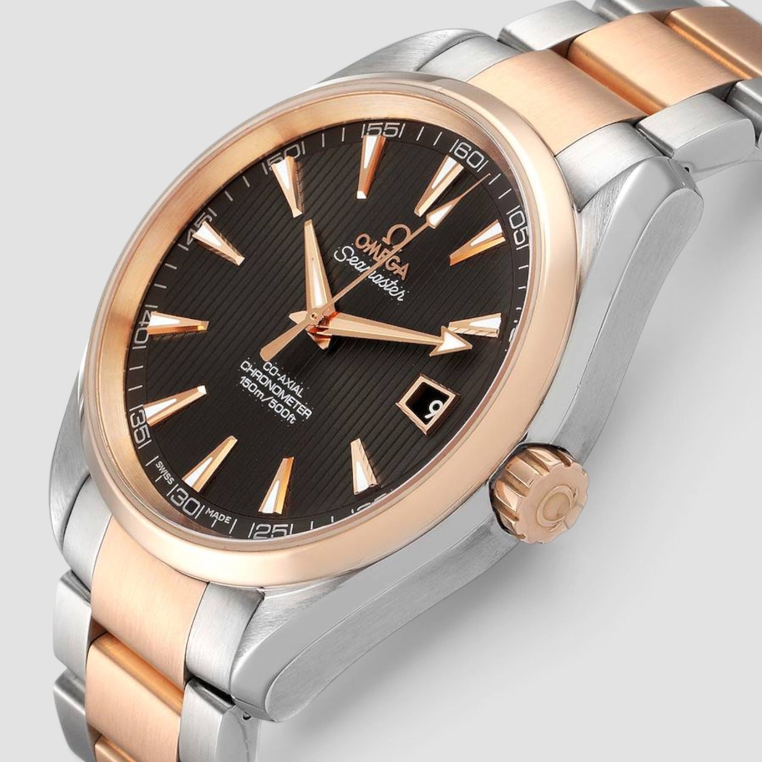 Seamaster Aqua Terra 41.5mm Steel & Rose Gold Grey Dial
