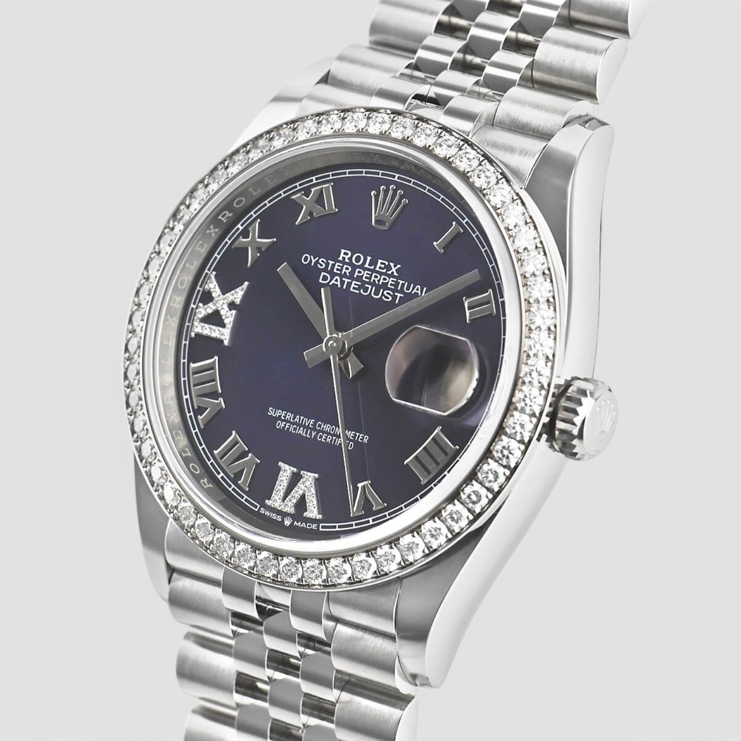 Datejust Aubergine Roman VI/IX Diamond White Gold 36mm