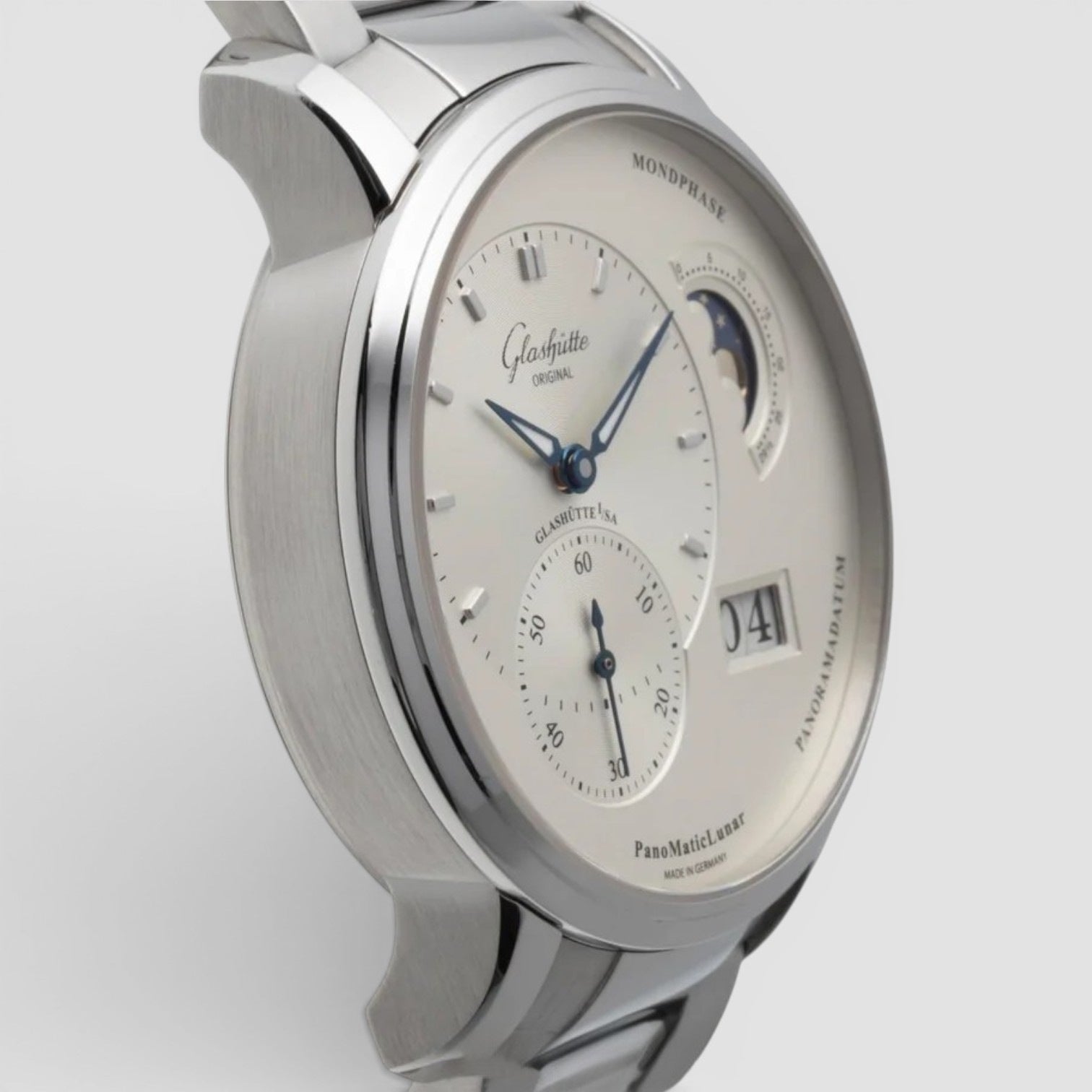 PanoMaticLunar 40mm Steel Silver Dial Automatic