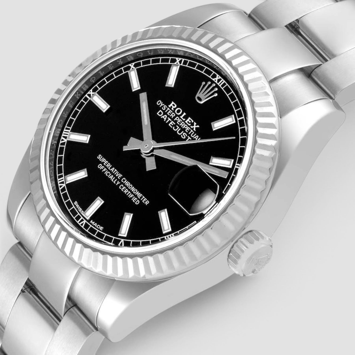 Datejust 31 Black index dial Oyster