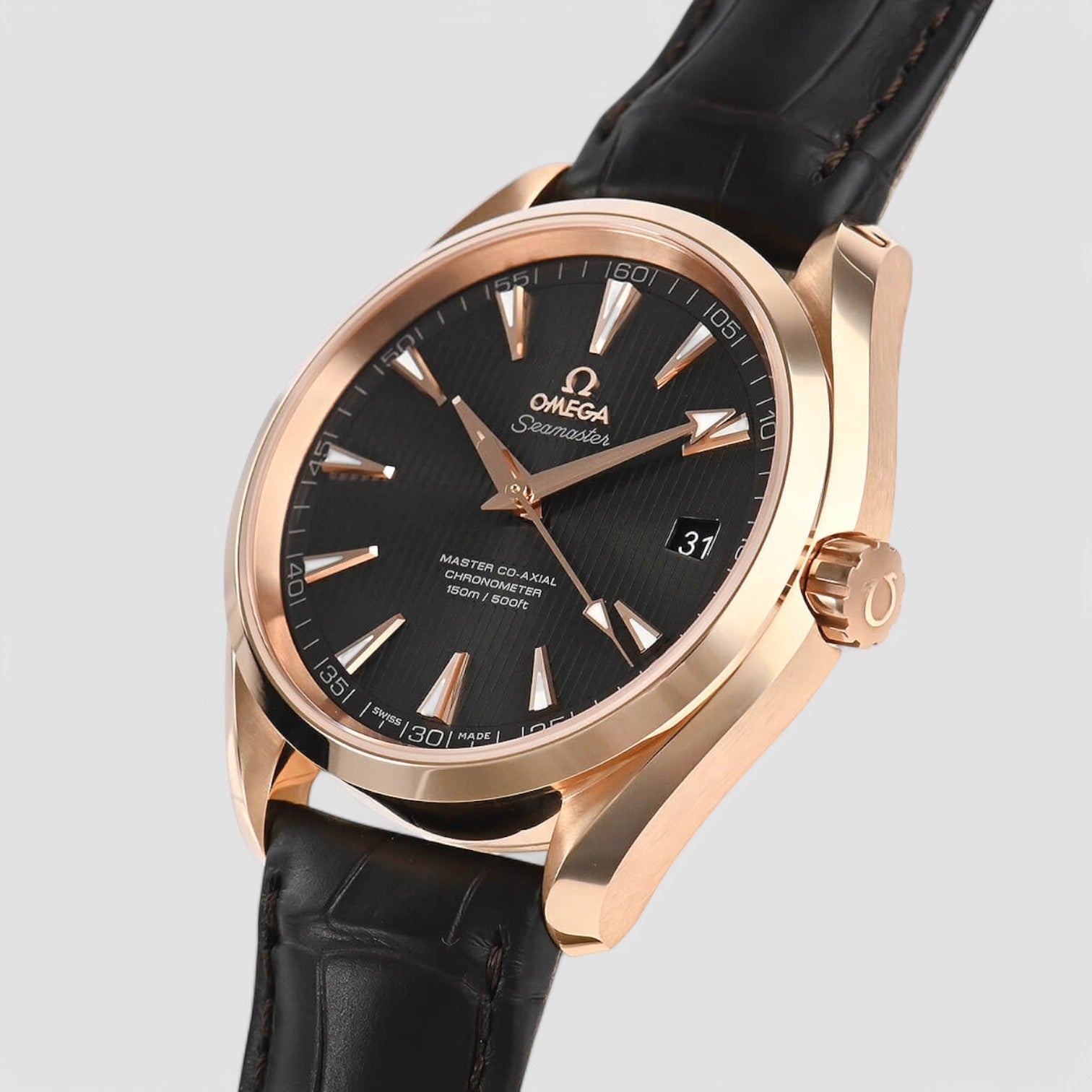 Aqua Terra Brown Dial Rose Gold 42MM