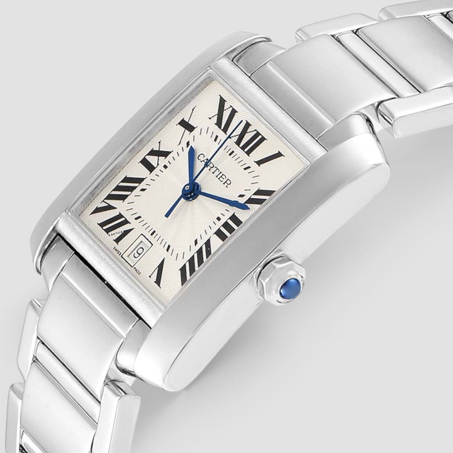 Tank Française Large 18K White Gold Automatic