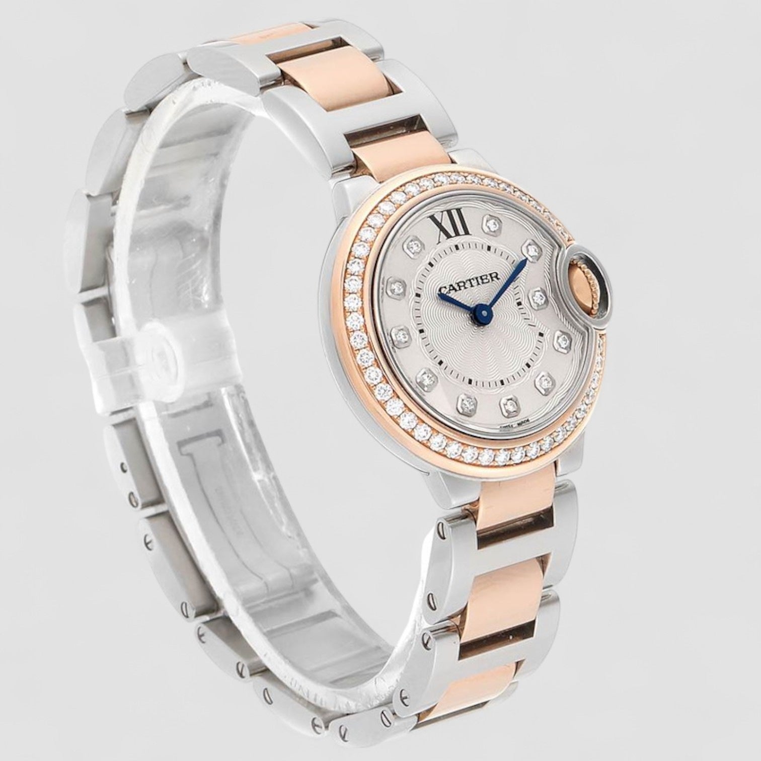 Ballon Bleu Steel Rose Gold Diamond Ladies Watch