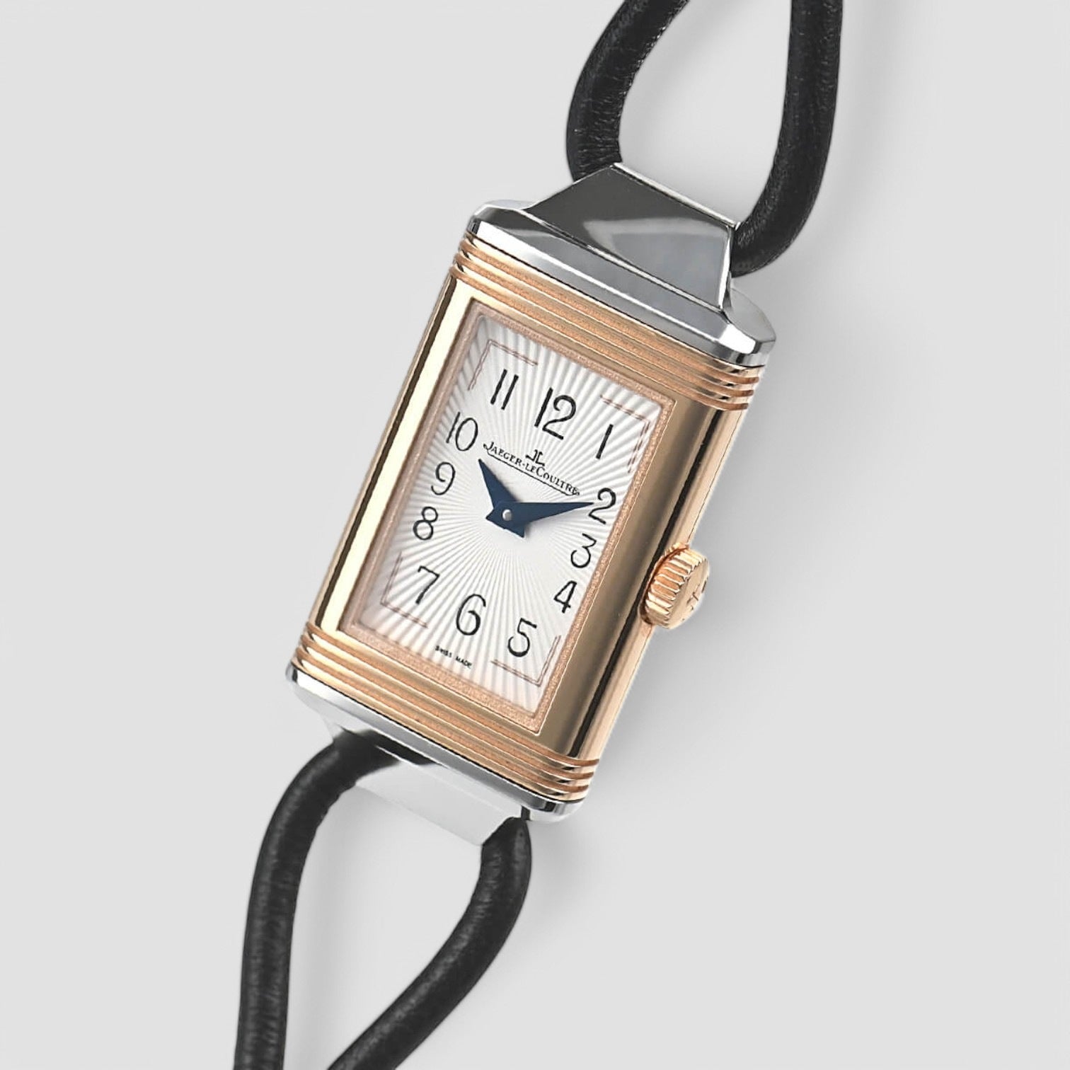 Reverso One Cordonnet Watch Ladies Steel and 18k Rose Gold Watch