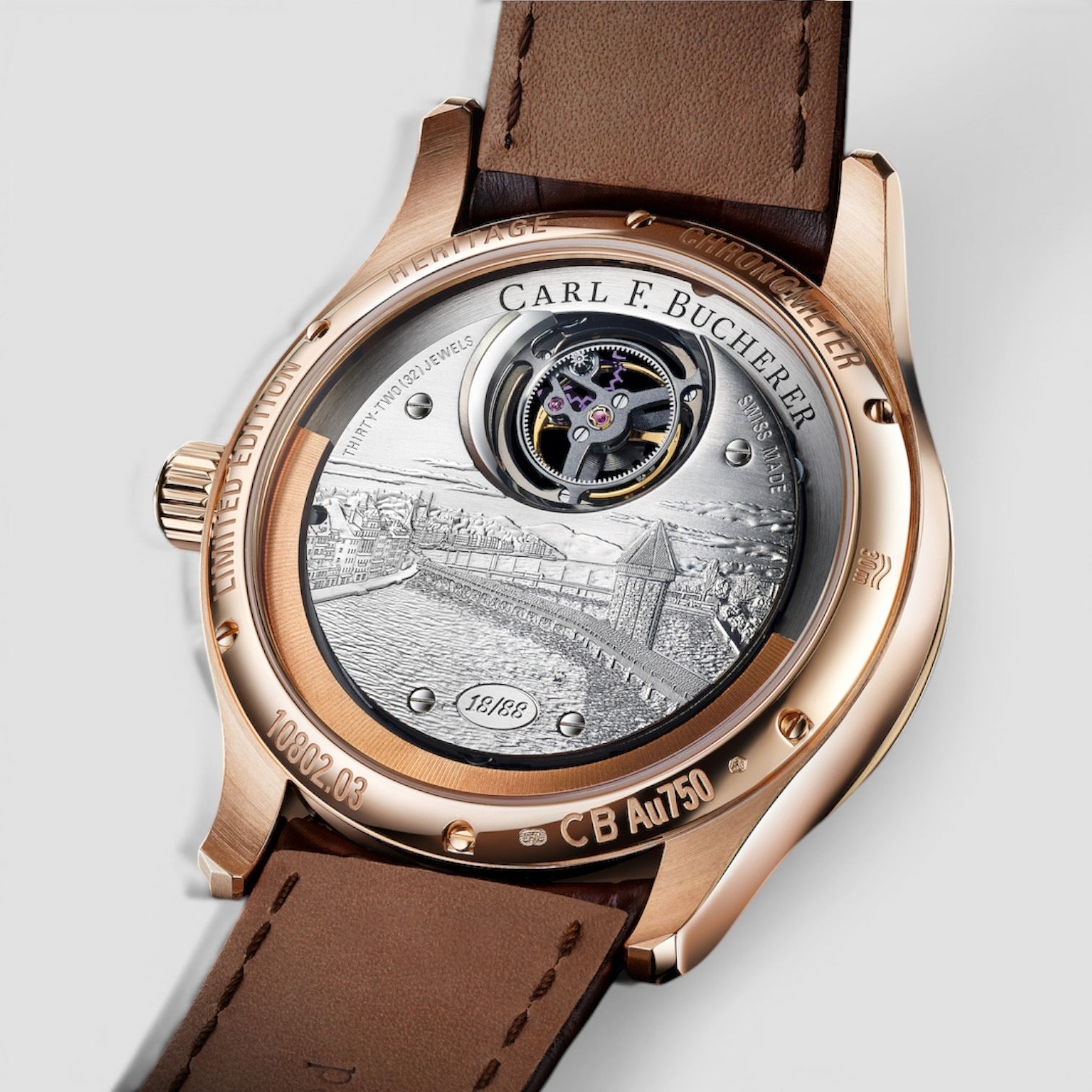 Heritage Tourbillon Double Peripheral Automatic Silver Dial Watch