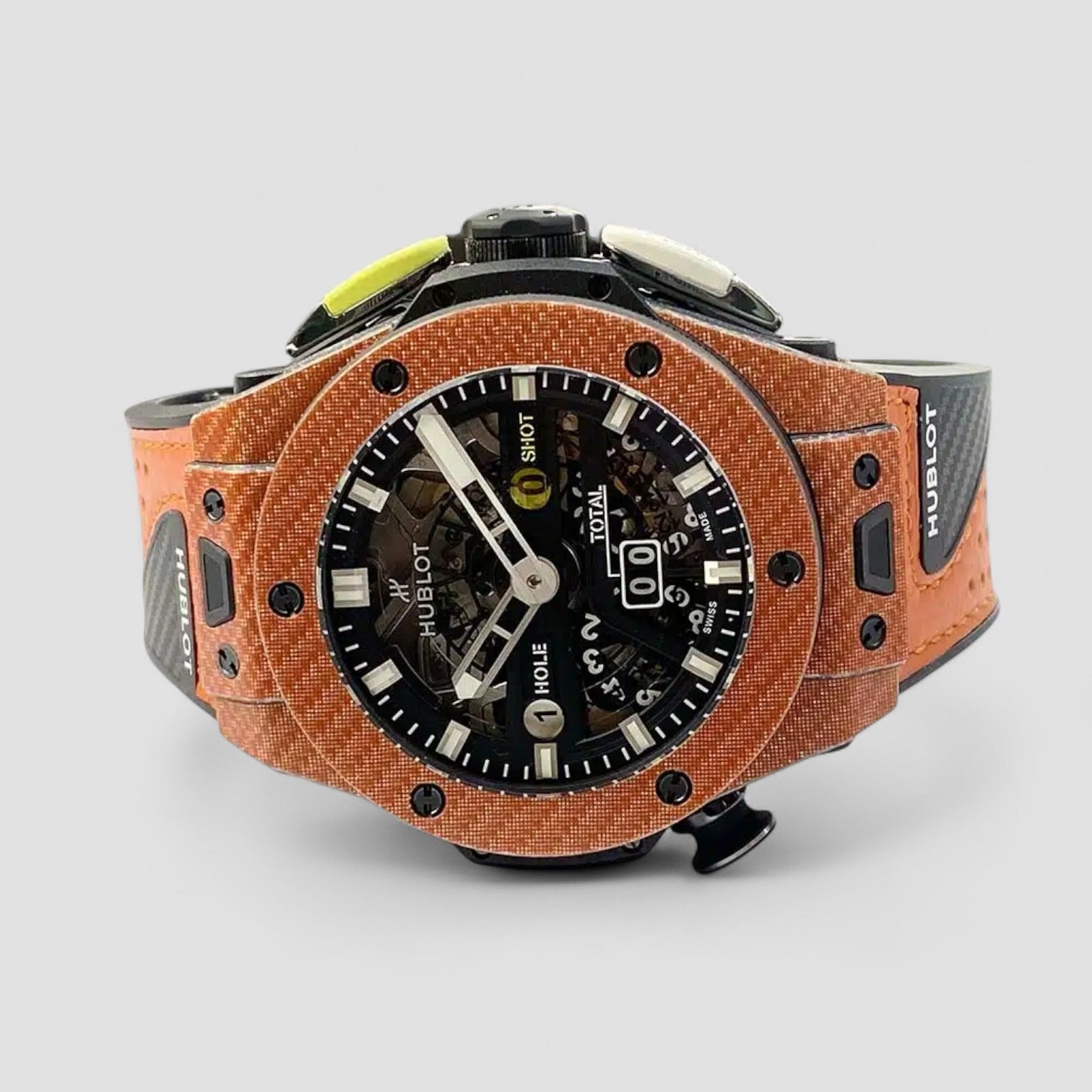 Big Bang Unico Golf Orange Limited Orange Calfskin Watch