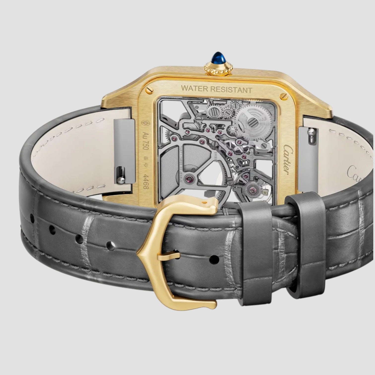 Santos-Dumont Skeleton micro-rotor watch Large model