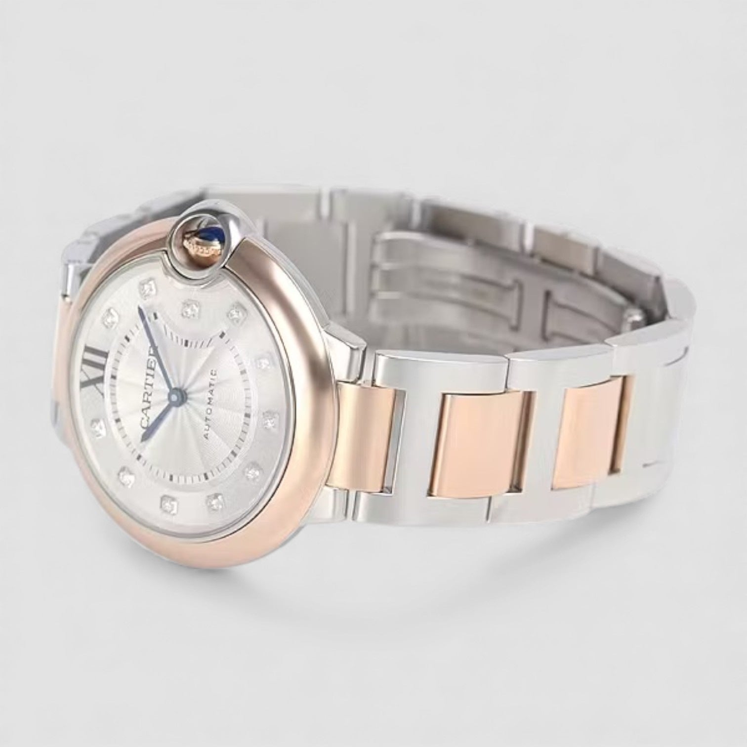 Ballon Bleu 18k Pink 36 Mm Diamonds Gold