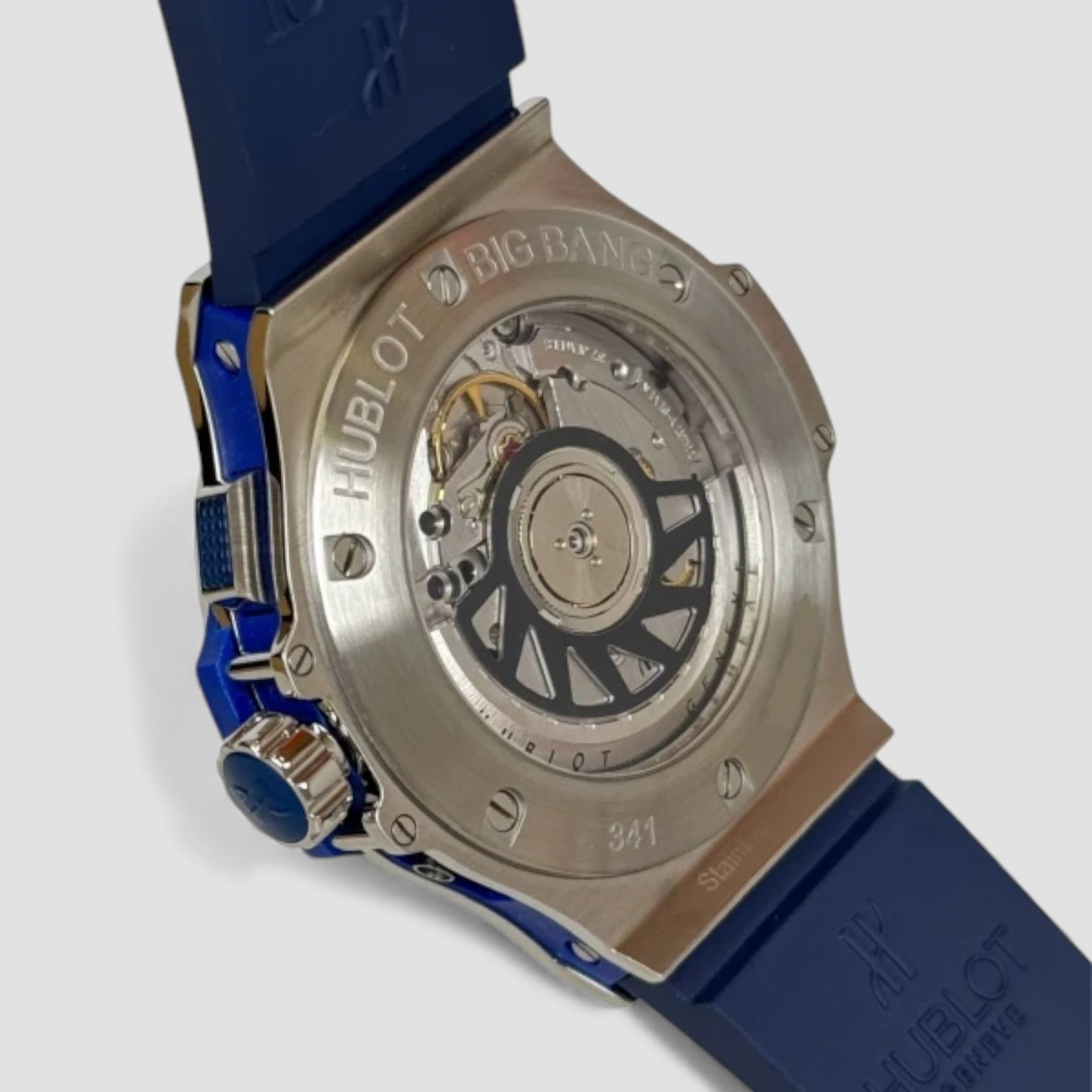 Hublot Big Bang Tutti Frutti Blue Dial Blue Leather Strap Watch