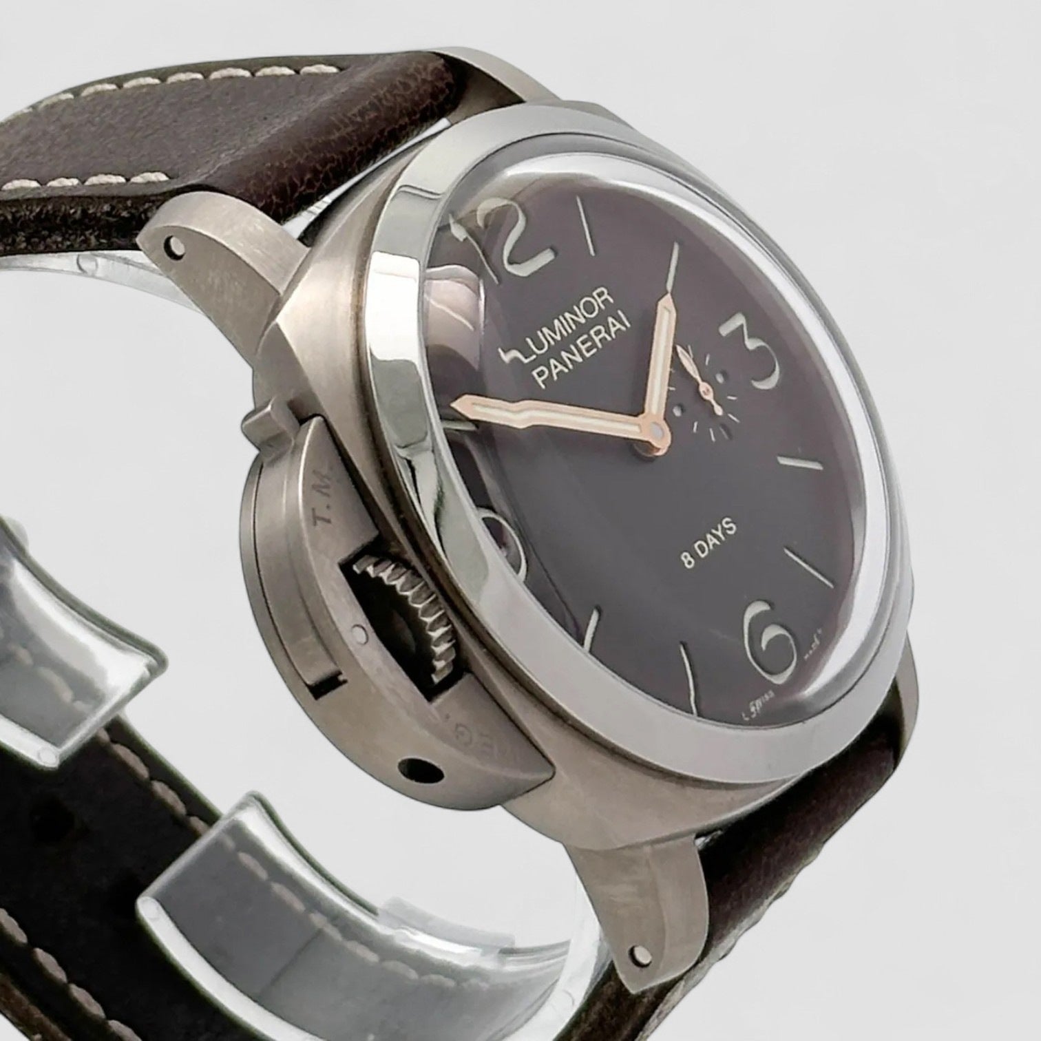 Luminor 1950 Left-Handed 8 Days Titanio Brown Dial