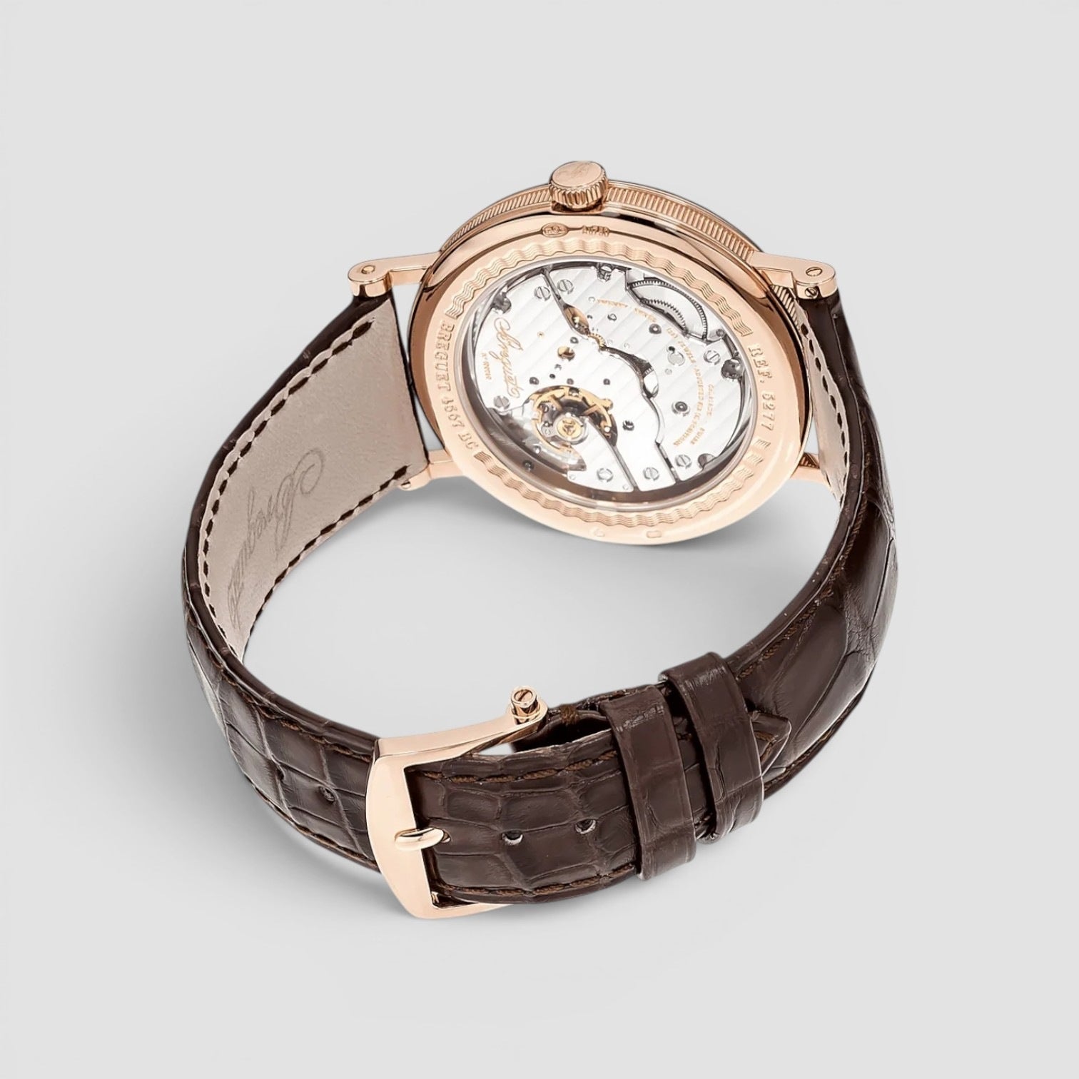 Classique 38mm Rose Gold Silver Guilloché Dial