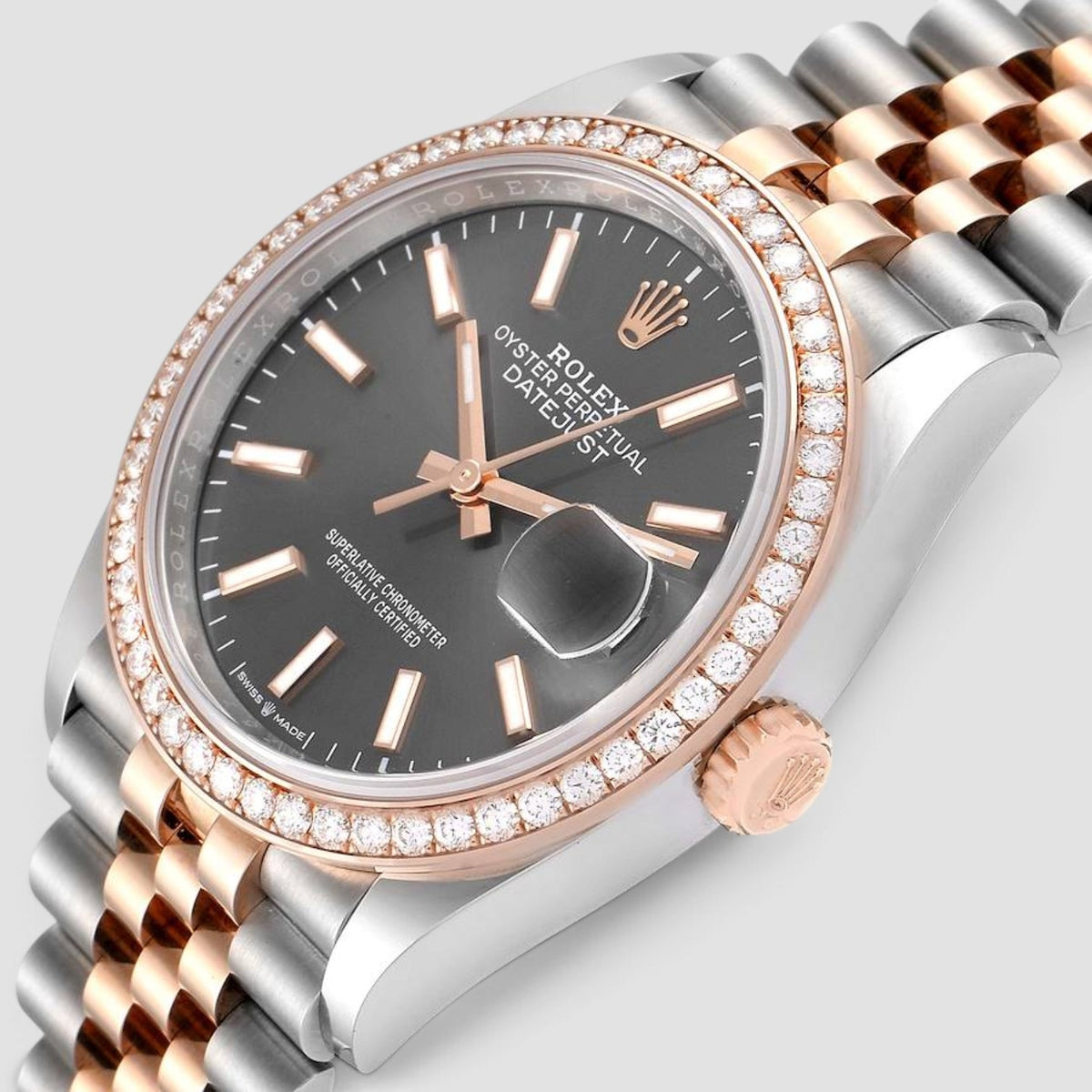 Datejust 36 Grey Rhodium Dial Jubilee