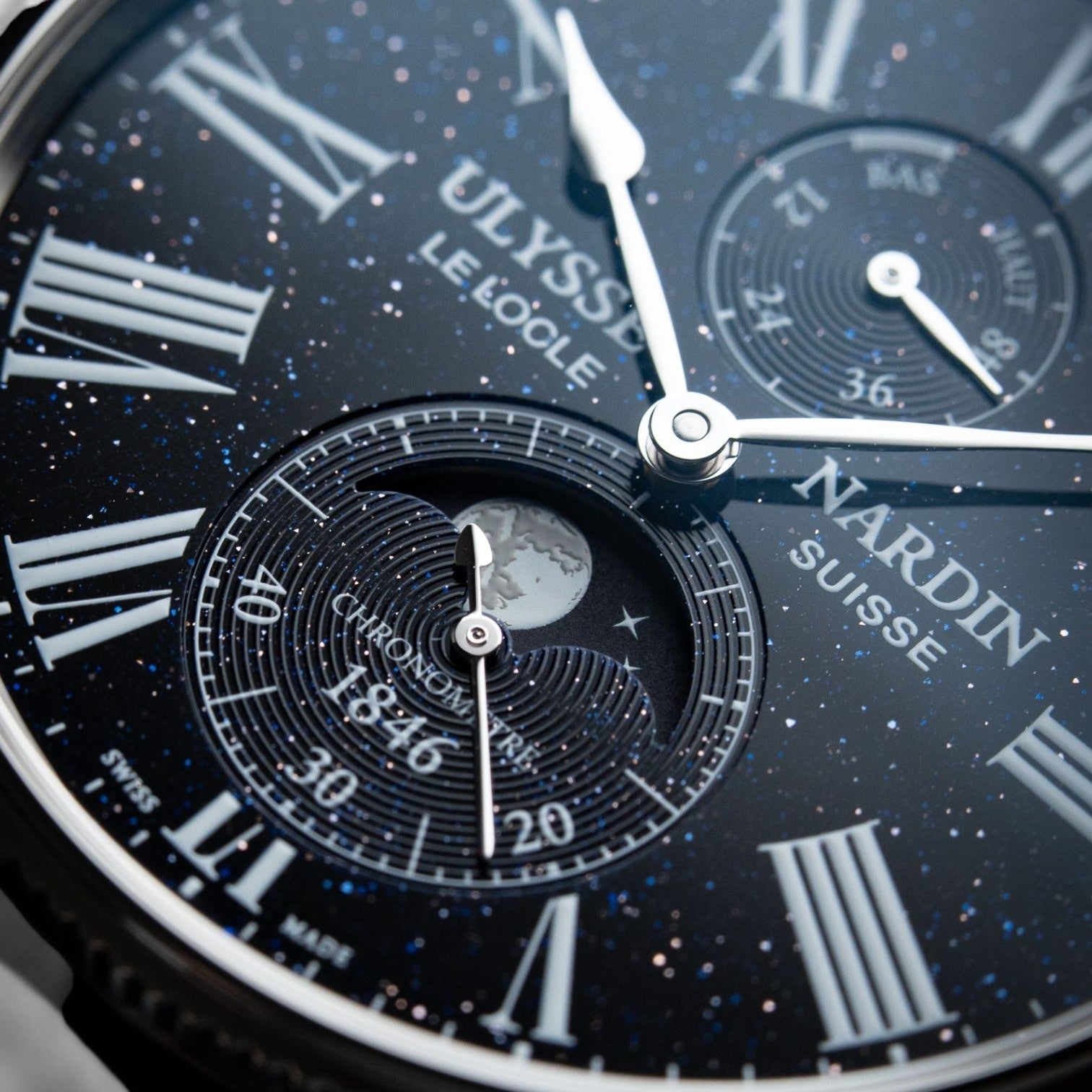 Nardin Marine Torpilleur Aventurine Moonphase Limited Edition Blue 42mm