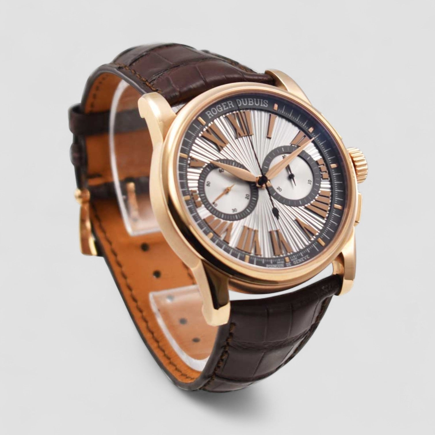 Hommage Mens Chronograph 42mm Automatic Rose Gold