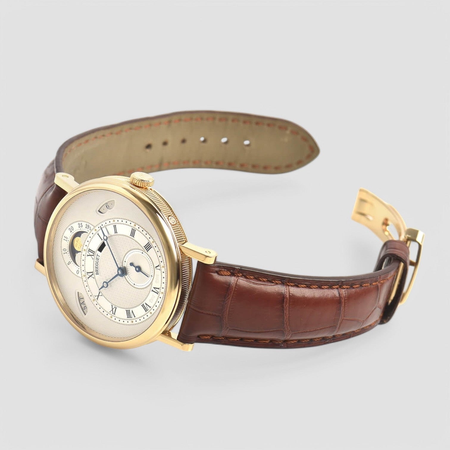 Classique Day & Date Moonphase 18K Yellow Gold Silver Dial