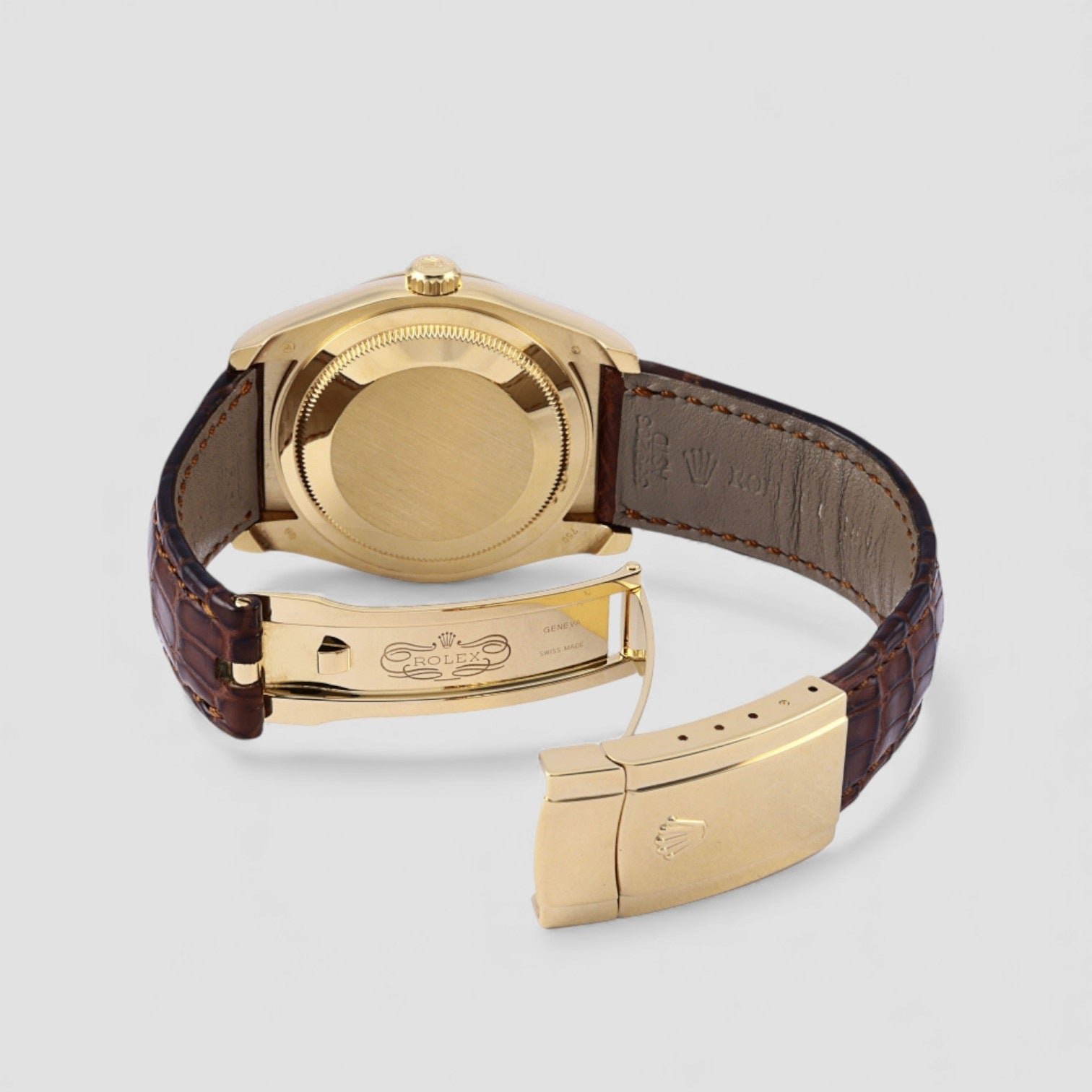 Datejust Auto 36mm Yellow Gold Diamond Blue Dial Mens Watch