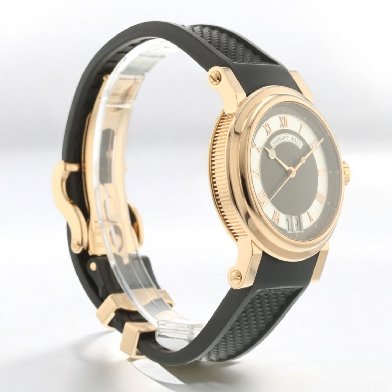 Marine Automatic Big Date 18K Rose Gold / Rubber