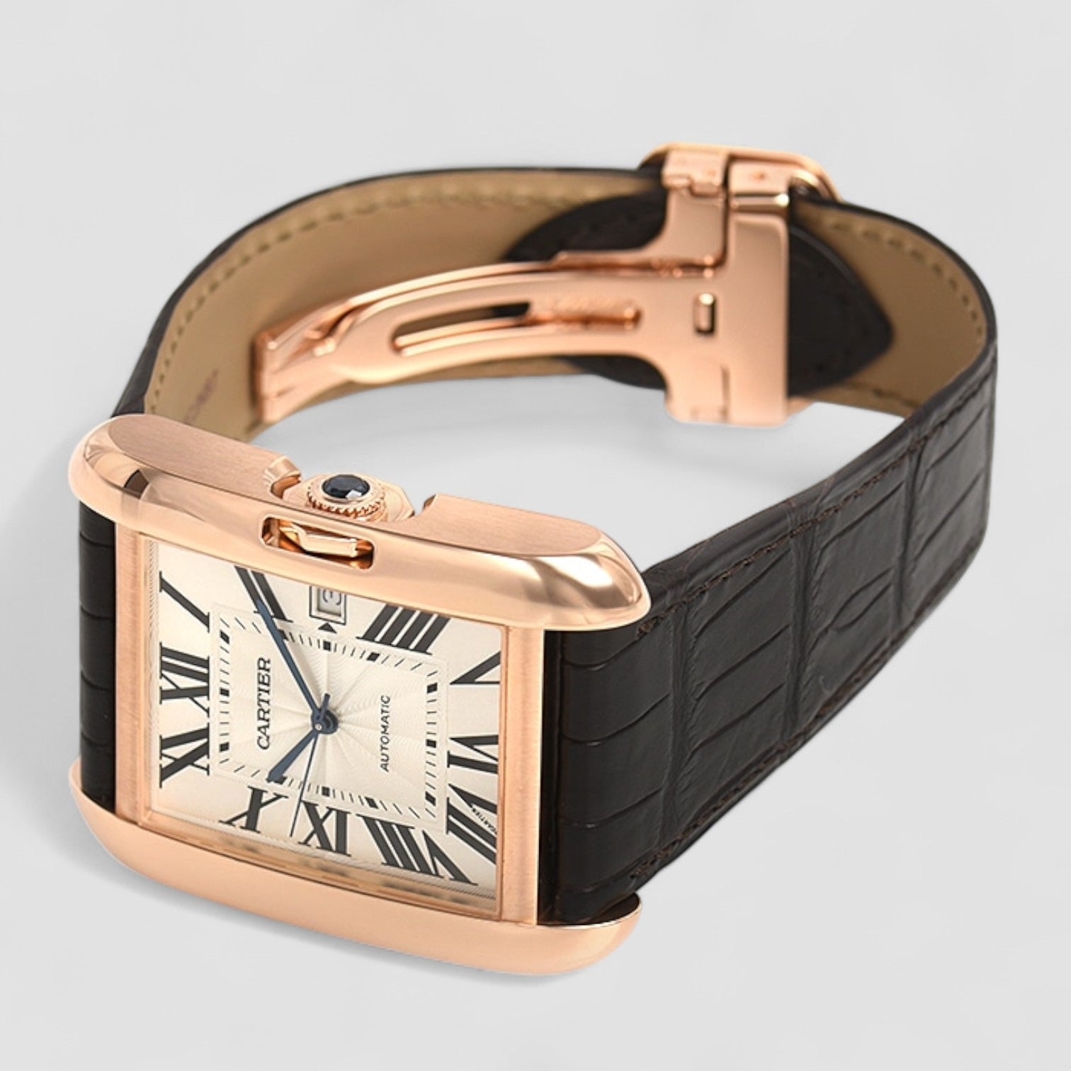Tank Anglaise Large 18K Rose Gold Automatic