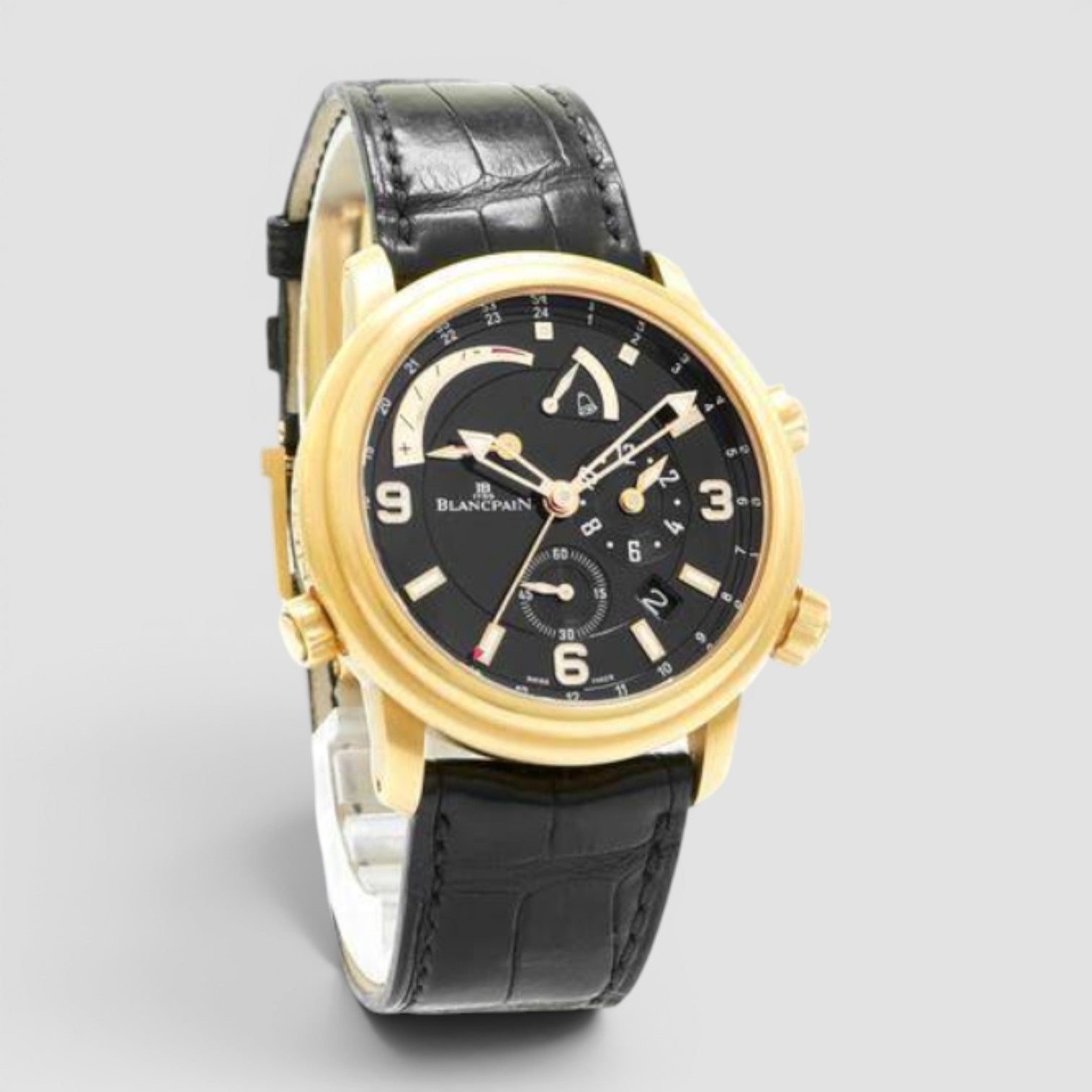 Léman Réveil GMT 40mm Rose Gold Black Dial
