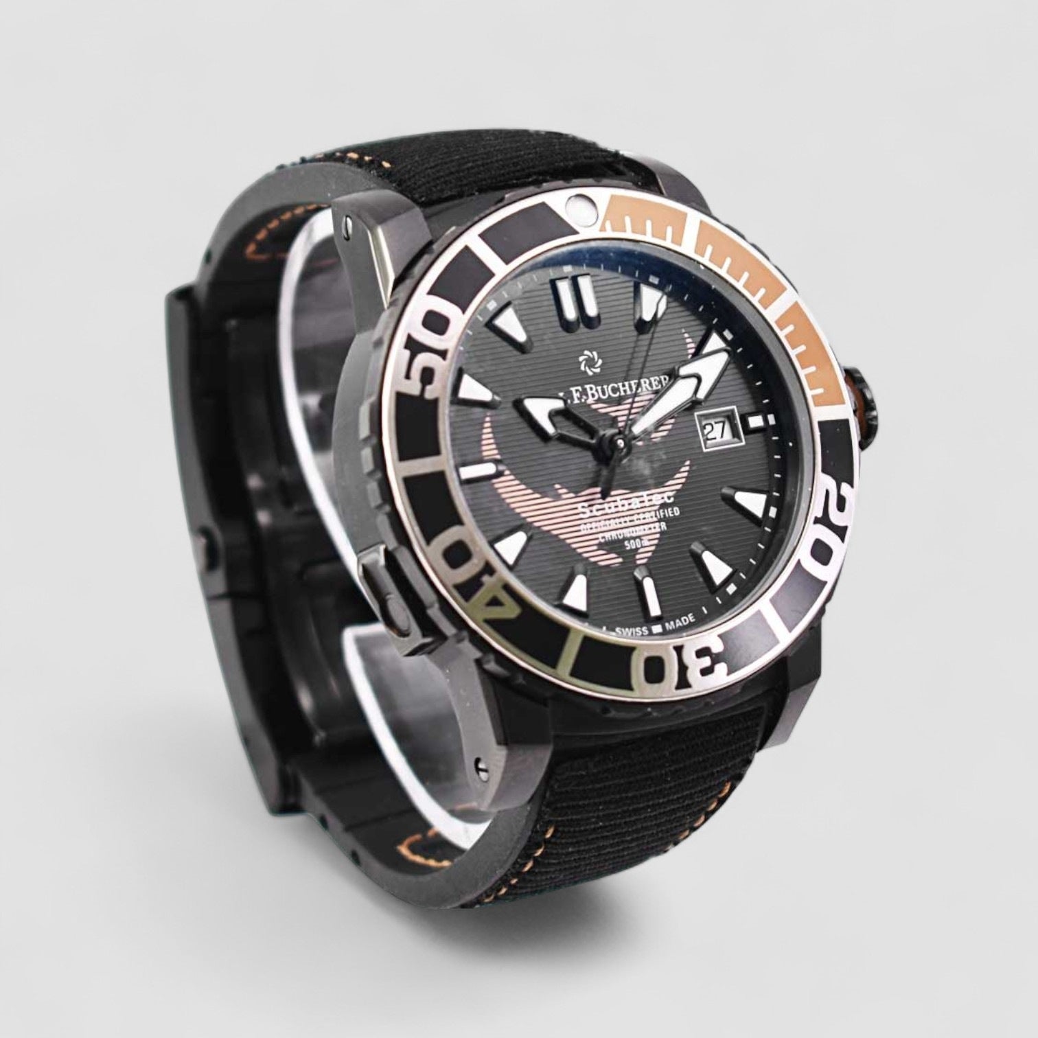 Patravi ScubaTec Automatic Chronometer Black Dial Men's Watch
