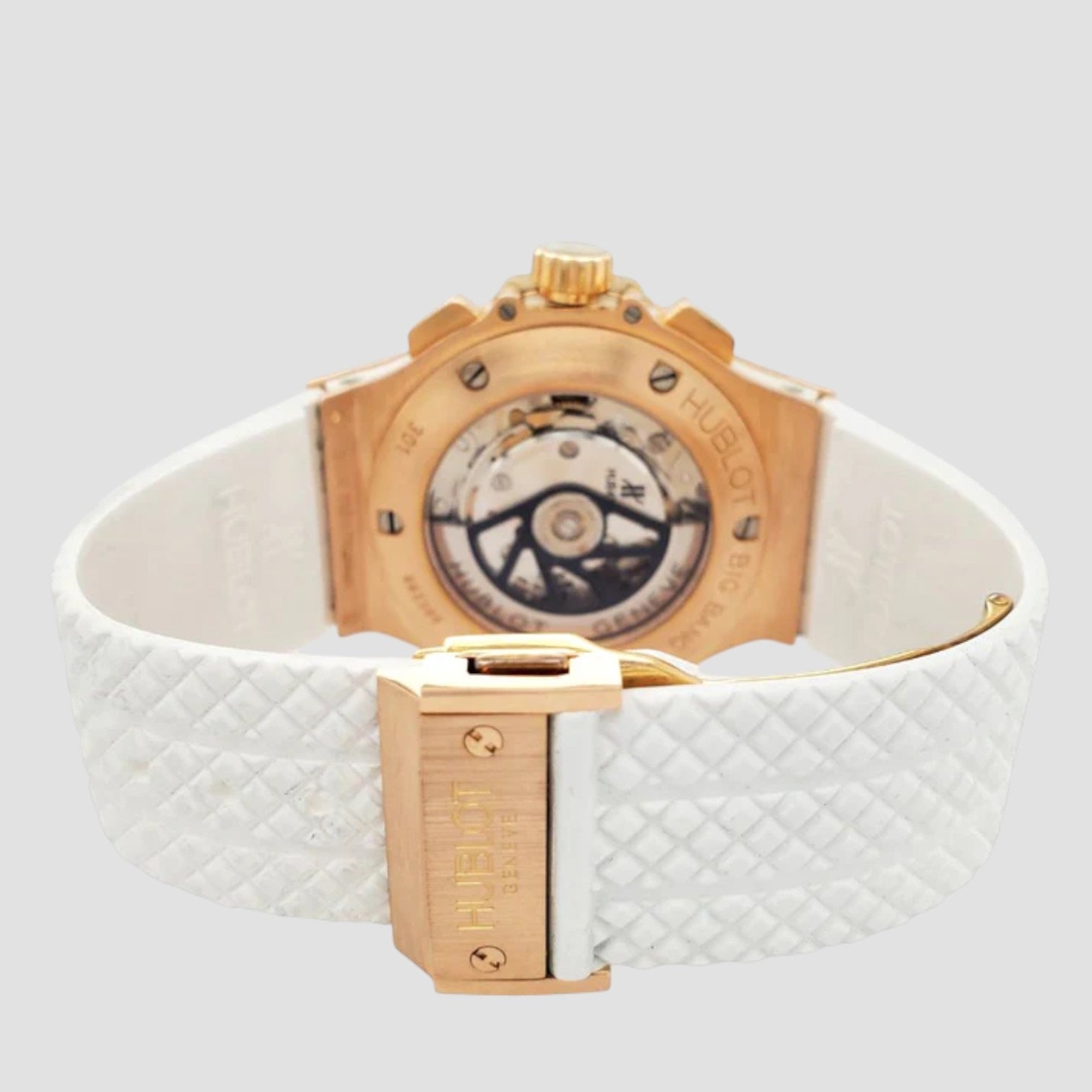 Big Bang Gold White Dial Chronograph Diamond Men's Watch