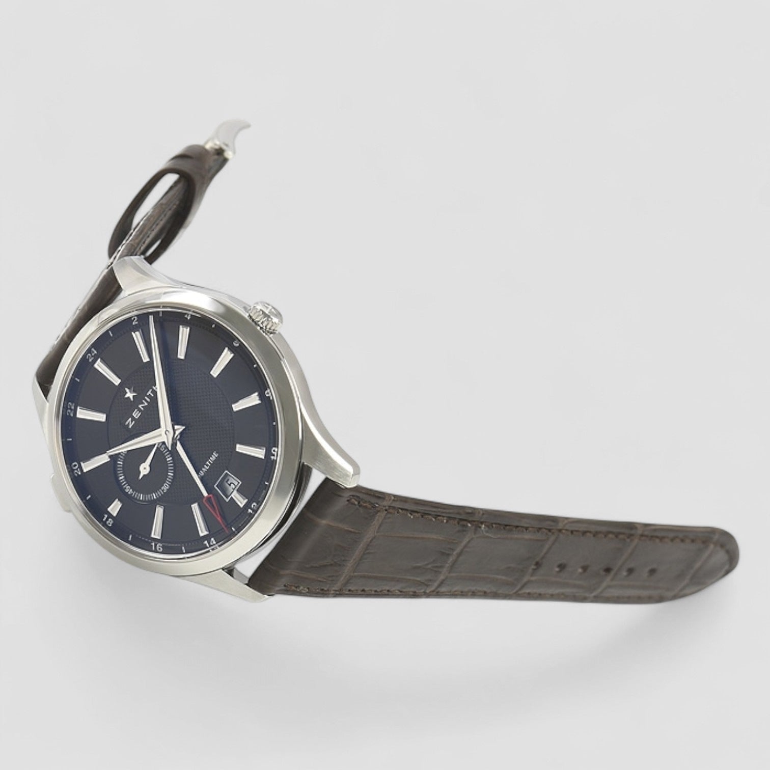 Zenith Captain Dual Time Automatic Grey Dial Men's Watch 03.2130