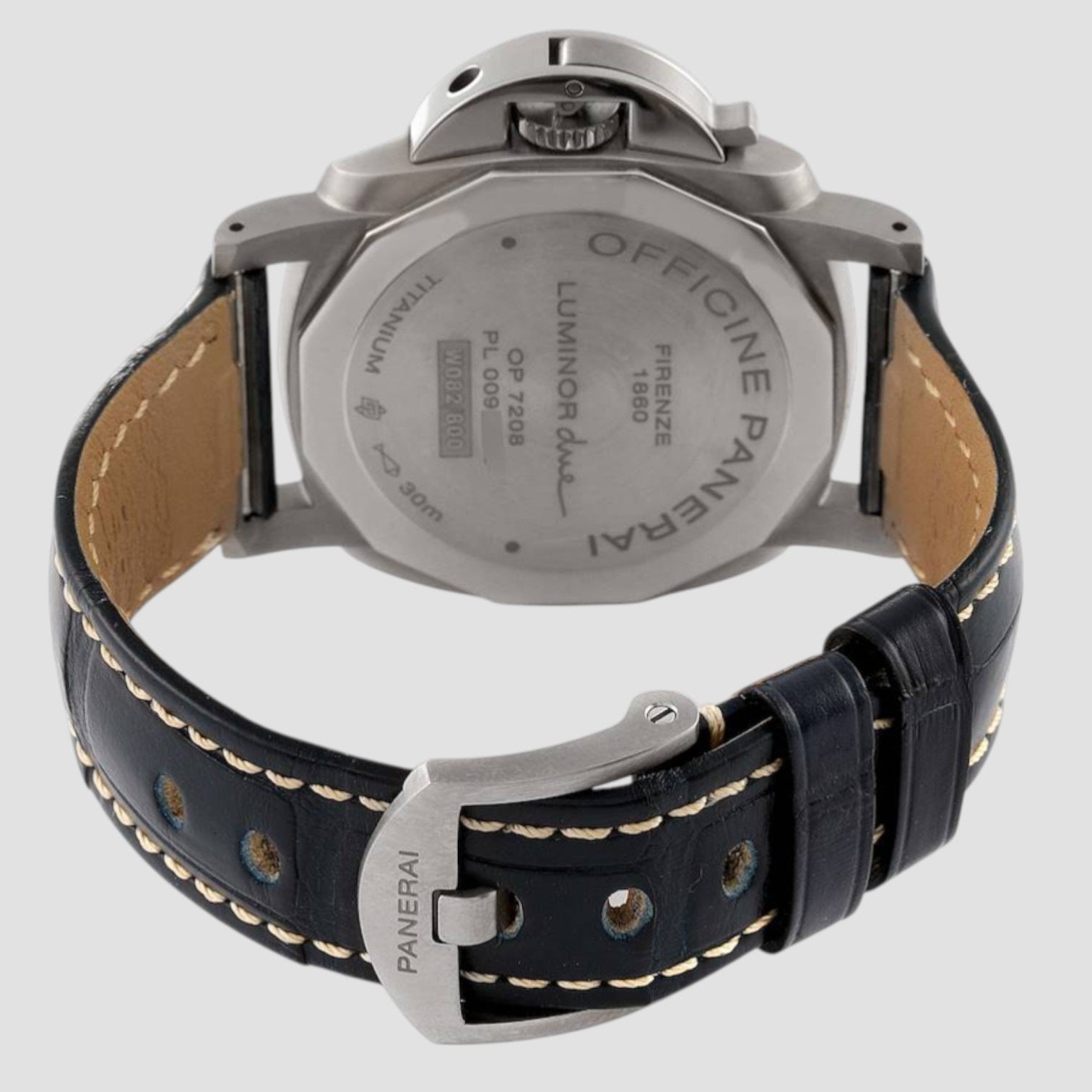 Luminor Due 38mm Blue Dial Titanium Mens Watch