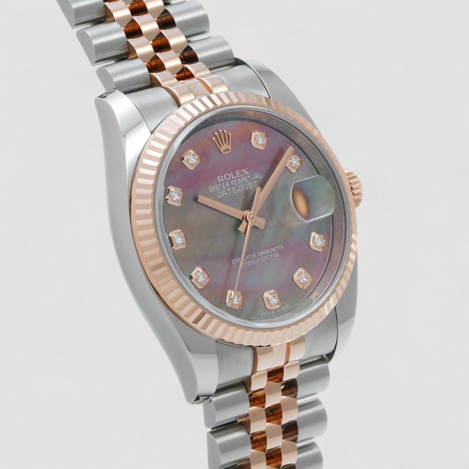Datejust 36 18k Everose Gold & Steel Watch
