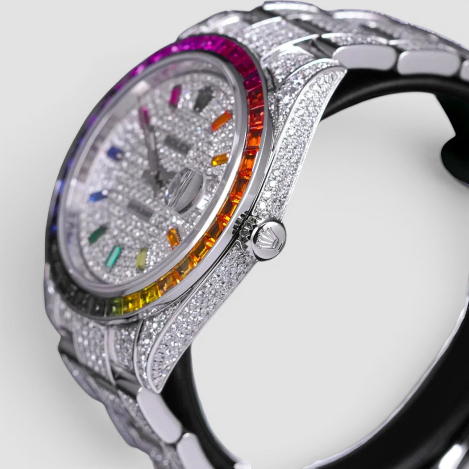 Datejust 41 Iced Out Rainbow - Custom Diamond Set