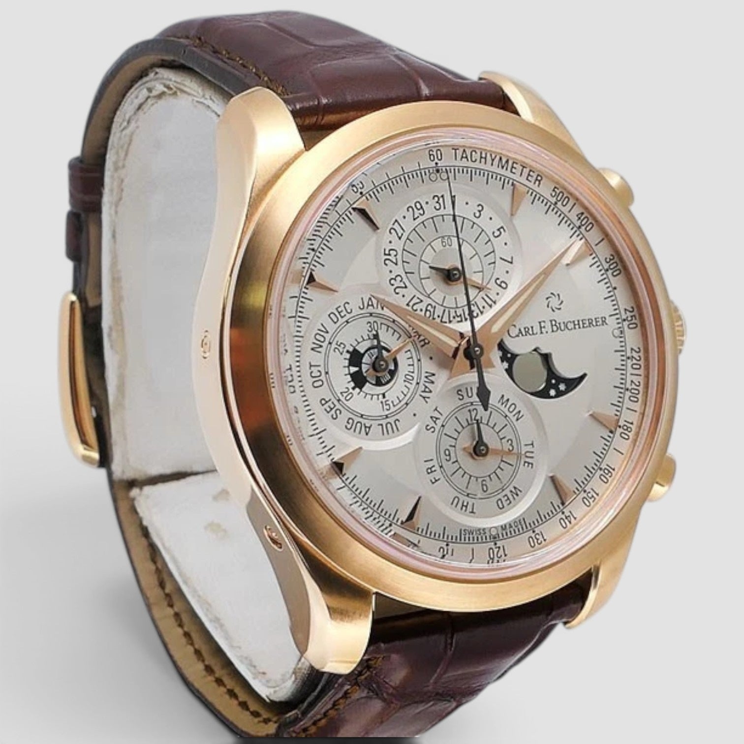 Manero Chronograph Perpetual Calendar 42.5mm Rose Gold