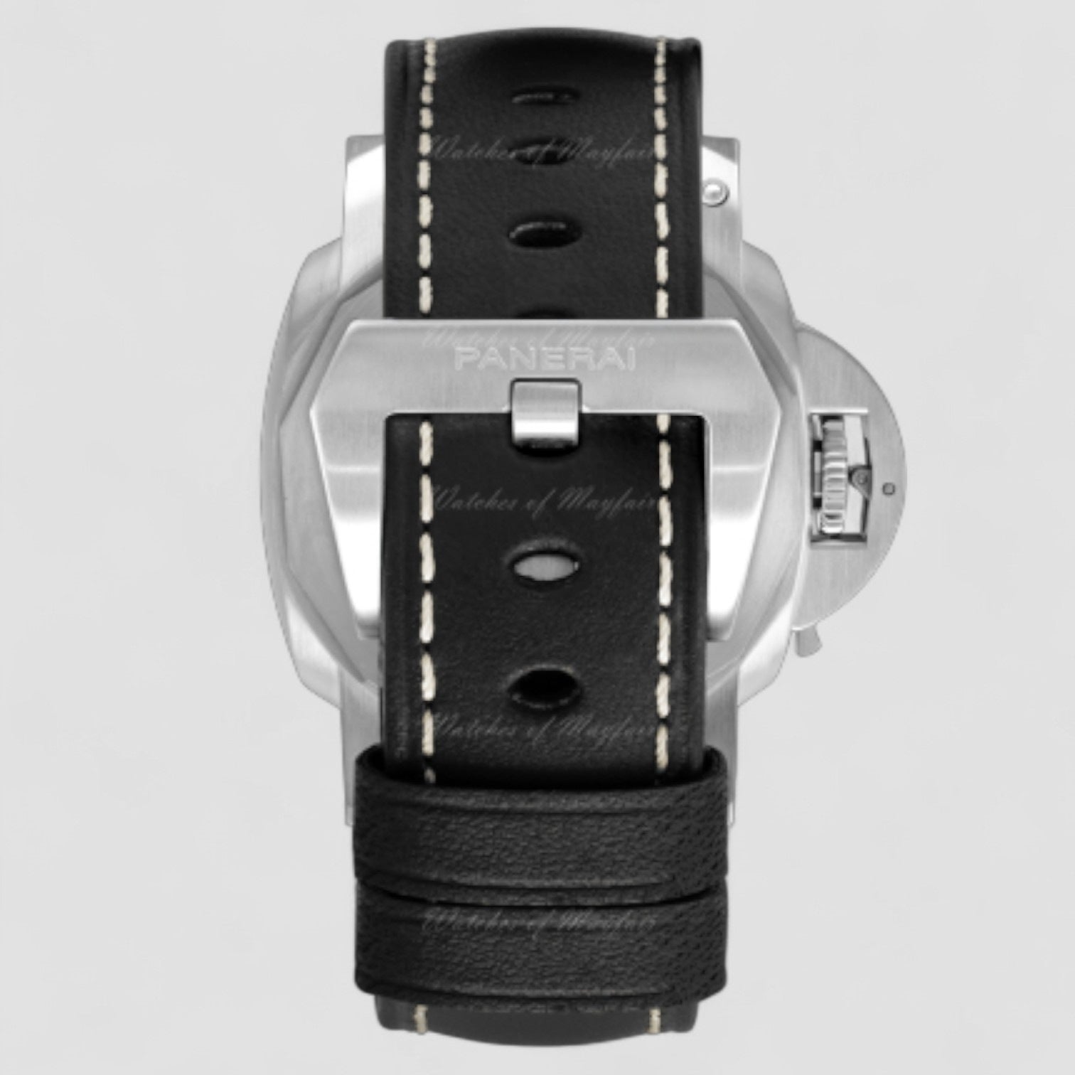 Luminor Marina Automatic Black Dial Black Leather Men's Watch 42mm