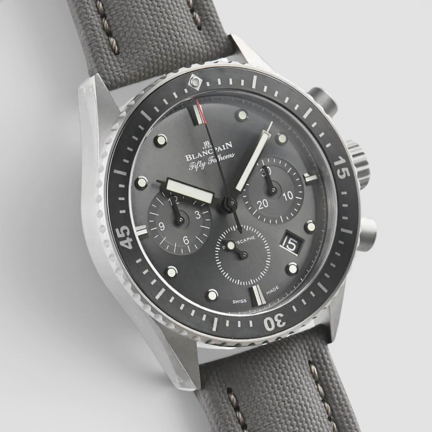 Fifty Fathoms Bathyscaphe Chronographe Flyback 43mm Titanium Grey Dial