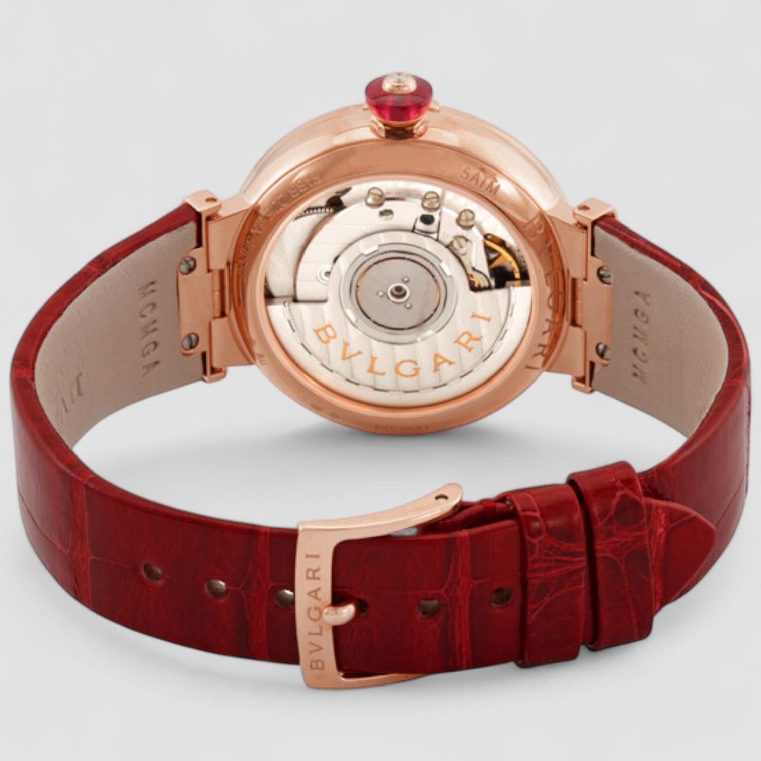 Lvcea Automatic Silver Dial 18kt Rose Gold Ladies Watch