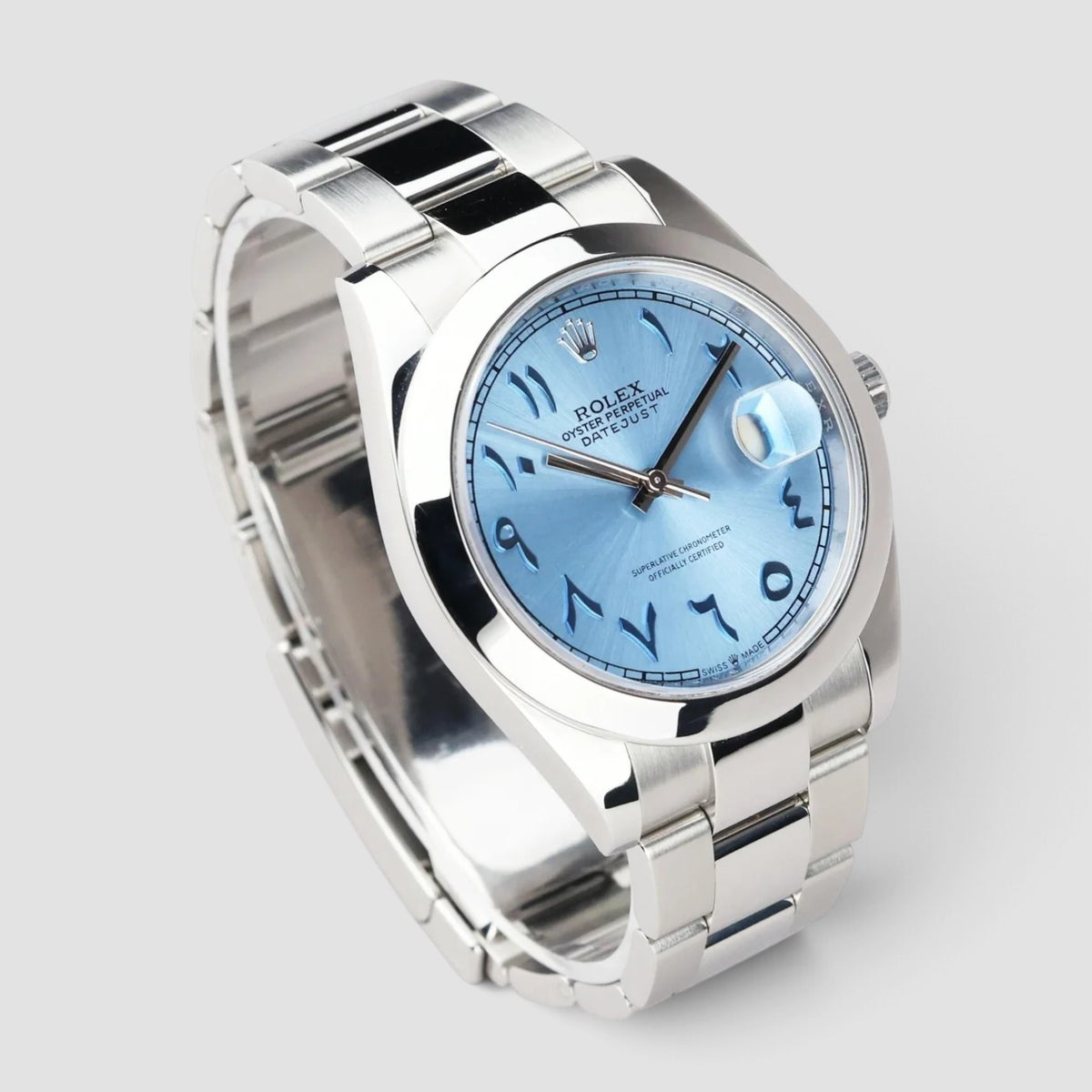 Datejust 41 Blue Arabic Custom Dial Oyster