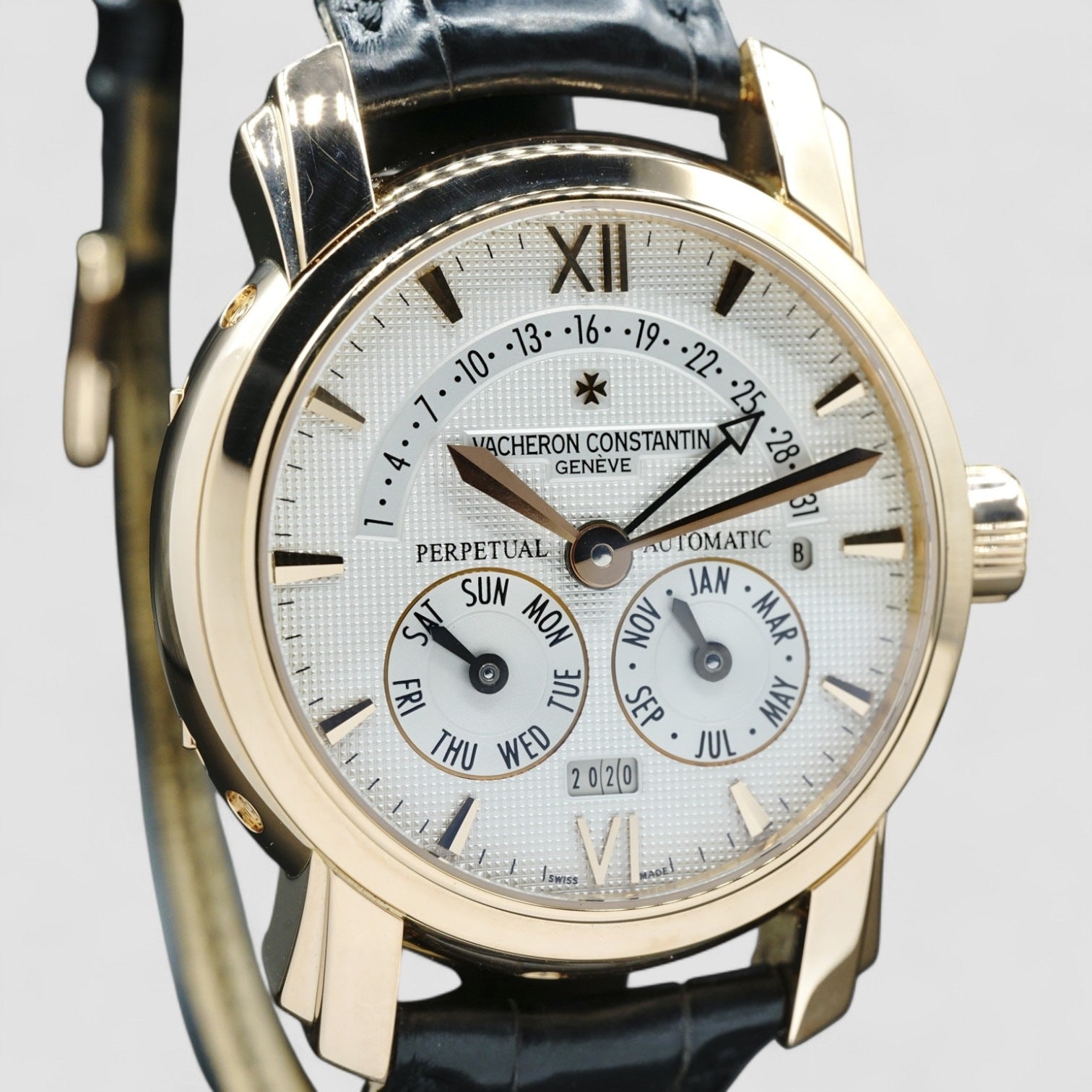 31 Day Retrograde Perpetual Calendar Mens Watch