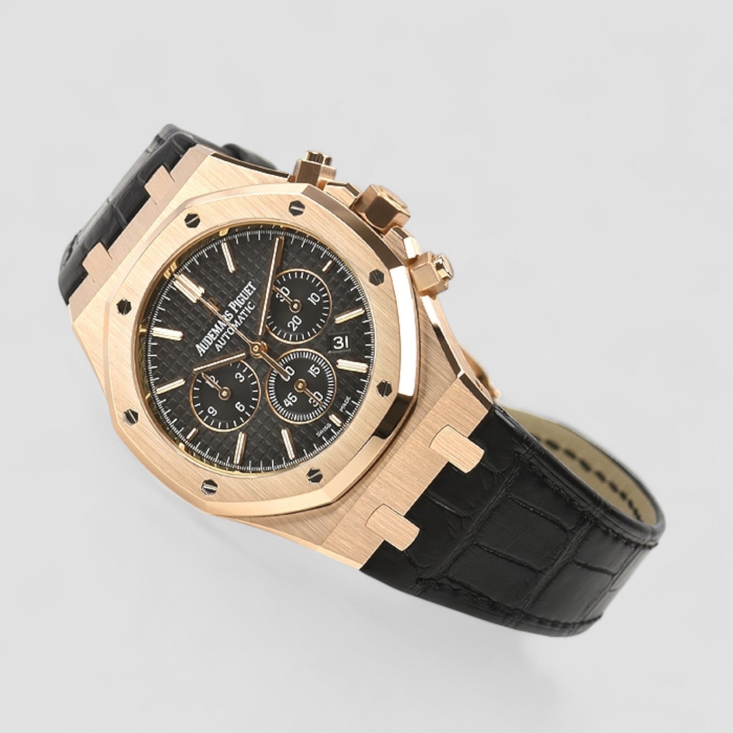 Royal Oak Chronograph Black Dial / Black Strap
