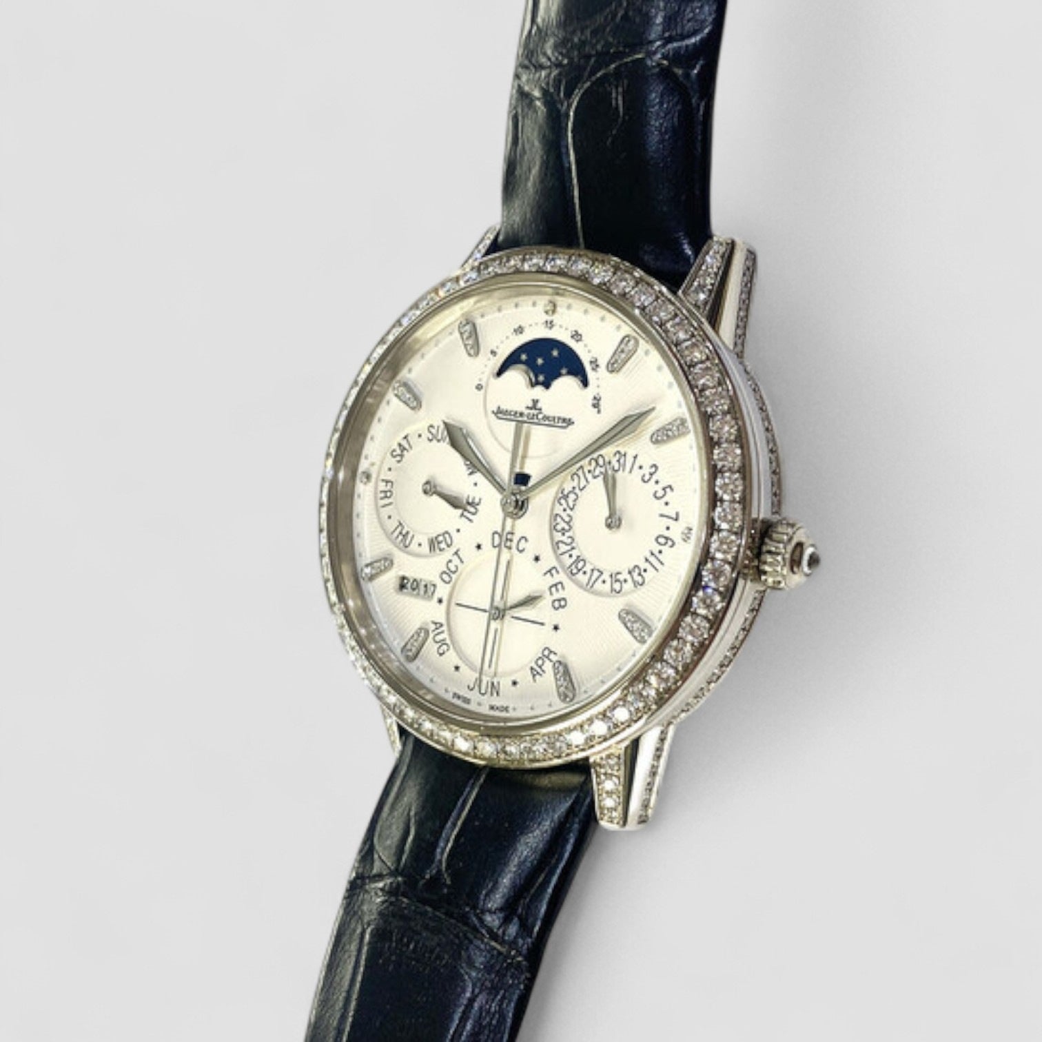 Rendez-vous Perpetual Calendar 18K White Gold Diamond Men's Watch